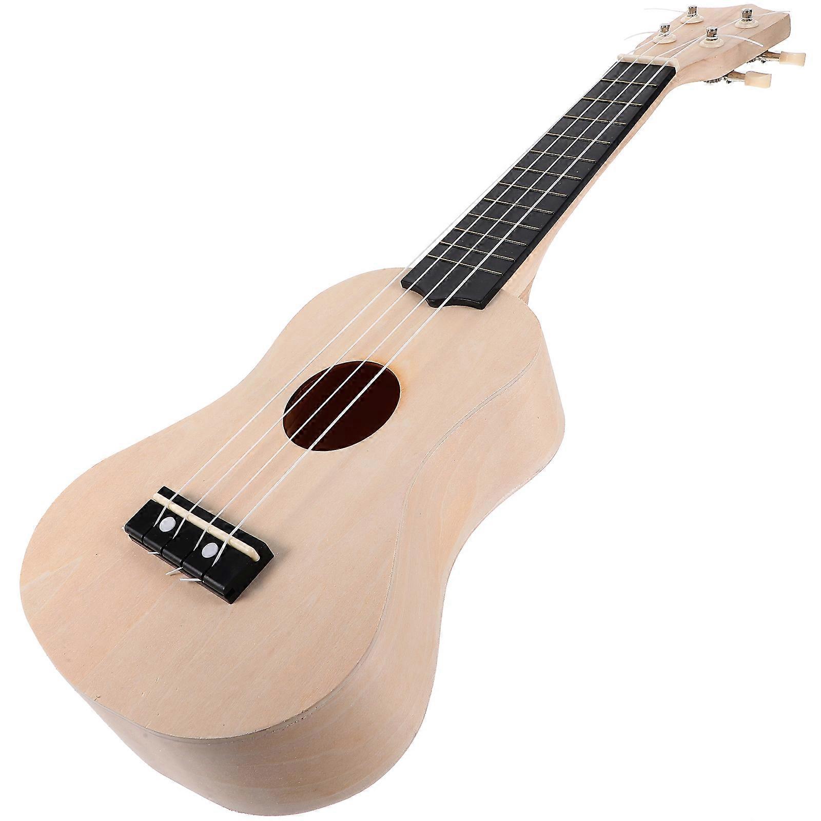 Diy Ukulele Kit Basswood Hand Paintable Self Assemble Guitar Craft Hobby Lightweight Creative Fun Musical Instrument for Adults