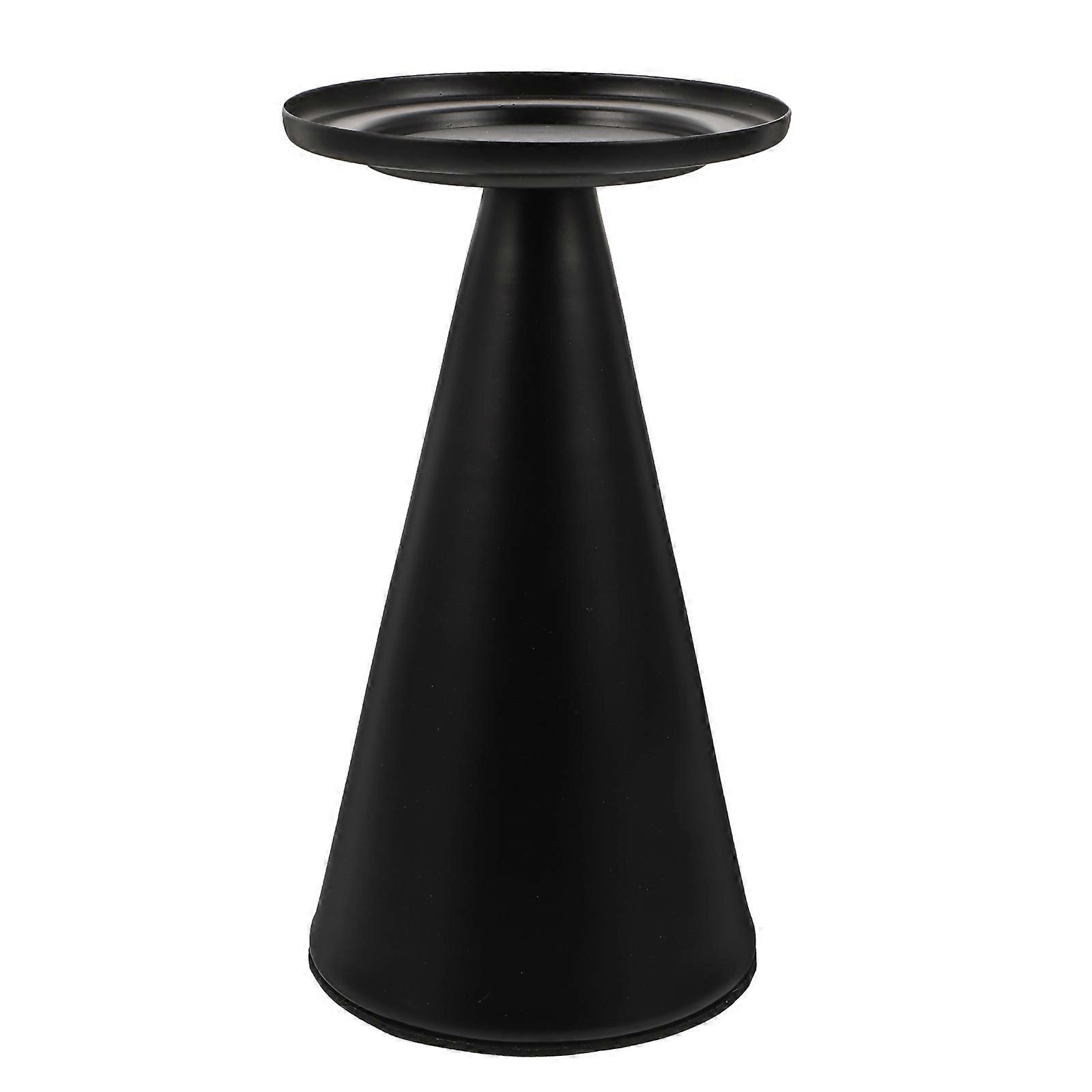 Iron Candlestick for Decor with Build and Simple Style Black 1pc