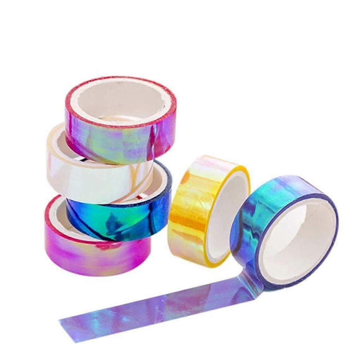 Coloured Tape 6 Roll Set Waterproof Self-Adhesive Craft Tape for Rhythmic Gymnastics, DIY Projects, Multi-Color