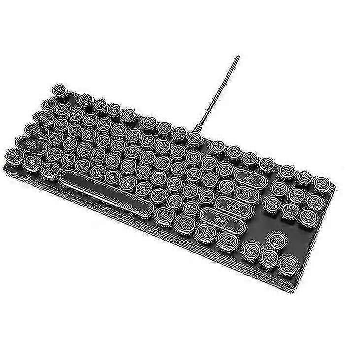 87 Key Aluminum Alloy Machine Mechanical Retro Typewriter Keyboard