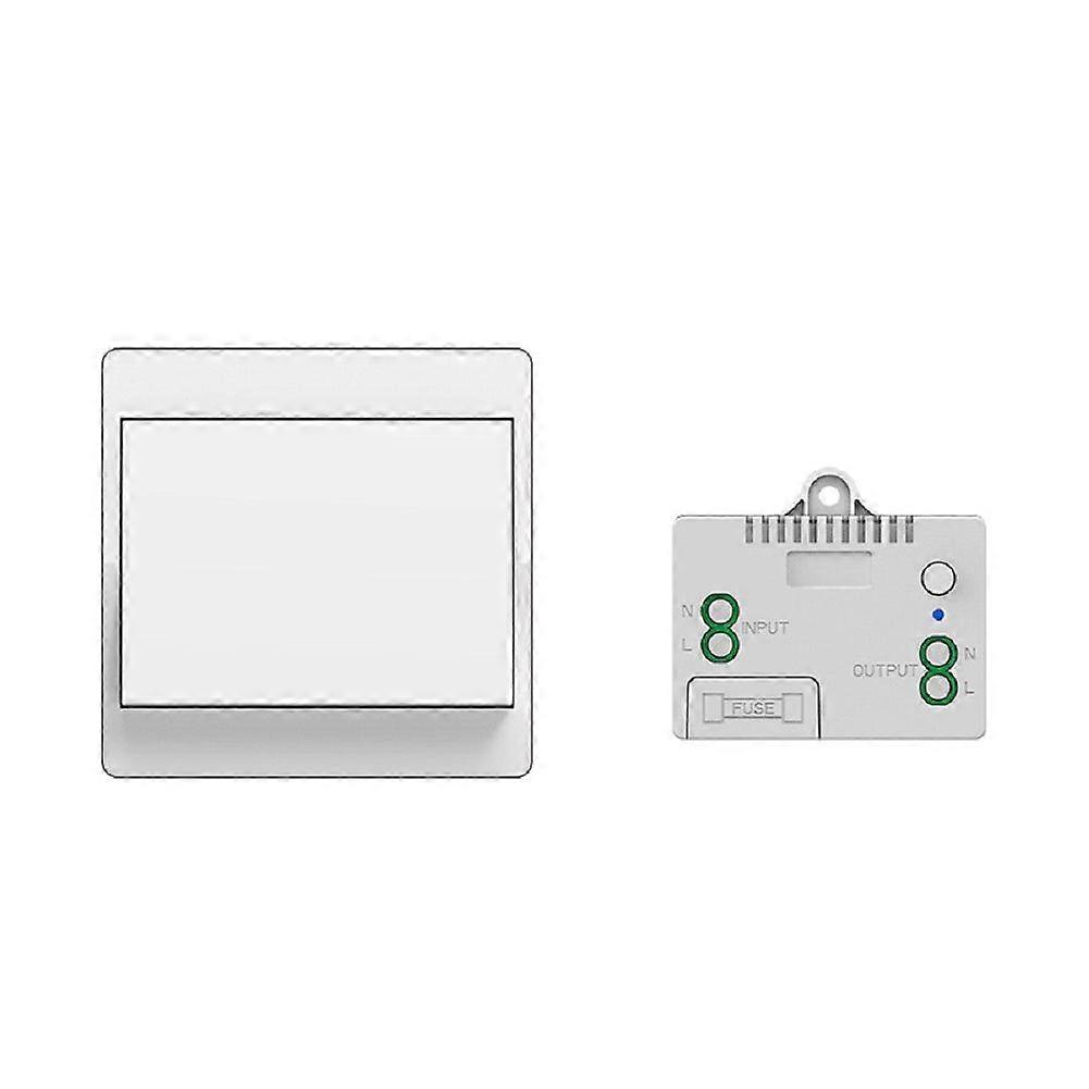 EU wireless switch, no batteries required, 1 set wireless switch, automatic lighting, no batteries required, radio switch, remote home lighting (EU 1G