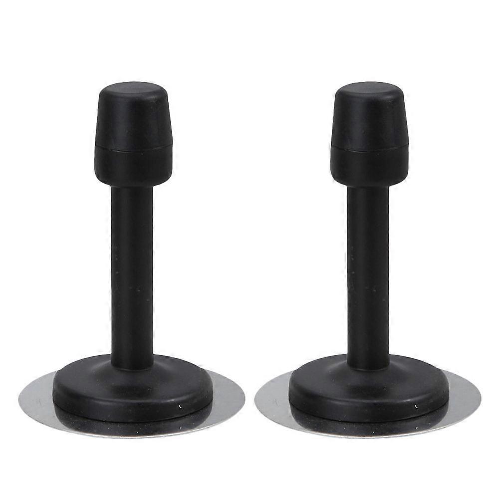 سدادة باب مضادة للتصادم على شكل مربع للاستخدام المنزلي الفولاذ المقاوم للصدأ 8x5.5 سم 2 قطعة