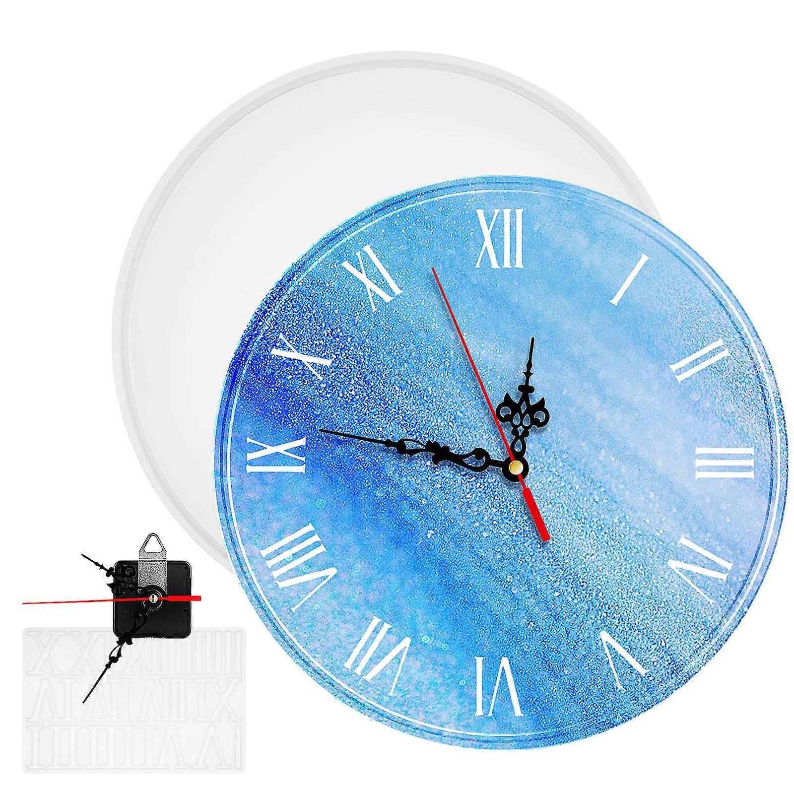 Clock Mould Flexible Clock Molds For Diy Crafts Roman Numeral Style Assorted Color 1 Set