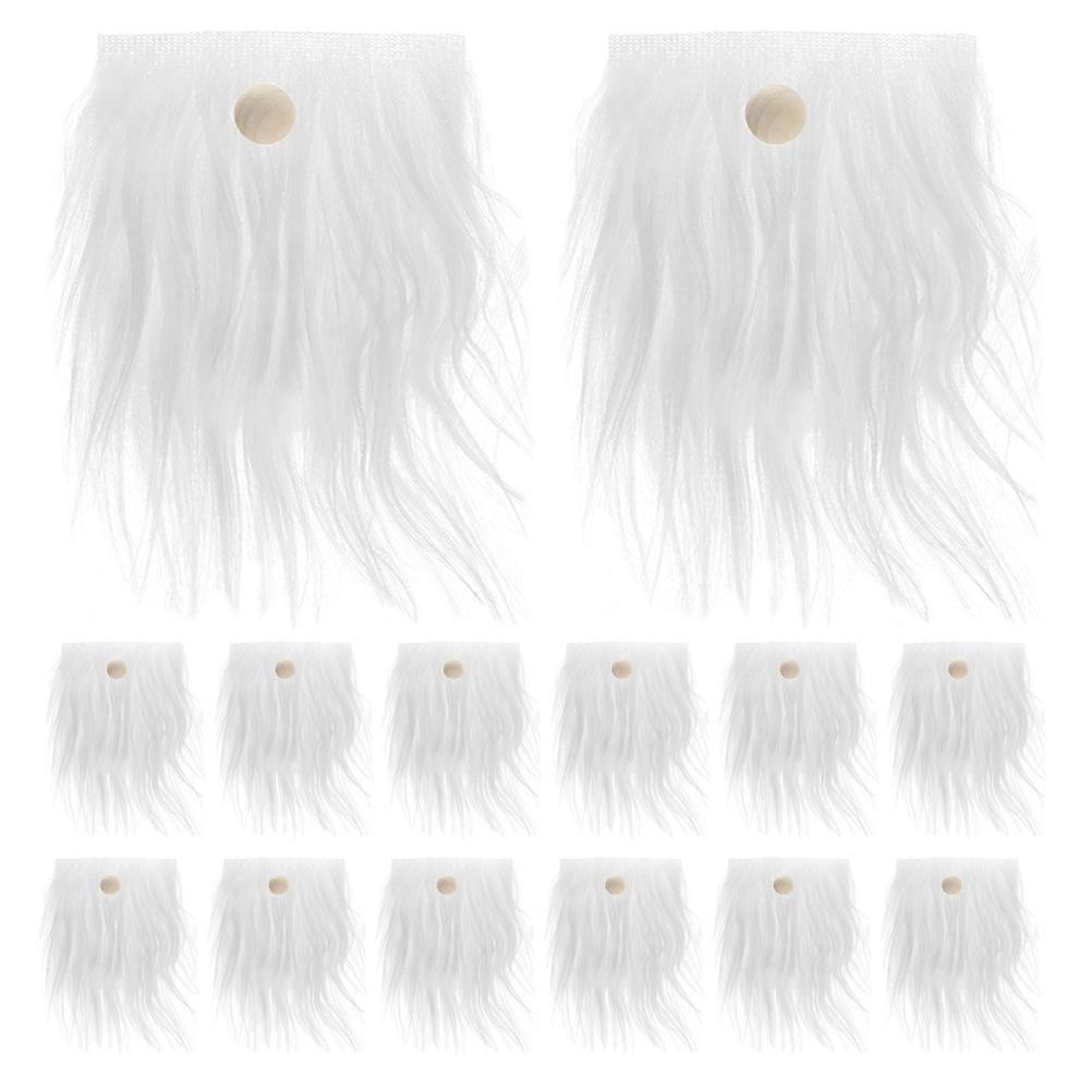 Beard Set Gnome Making Supplies Lint And Wood Material Diy Craft Use 24 Sets