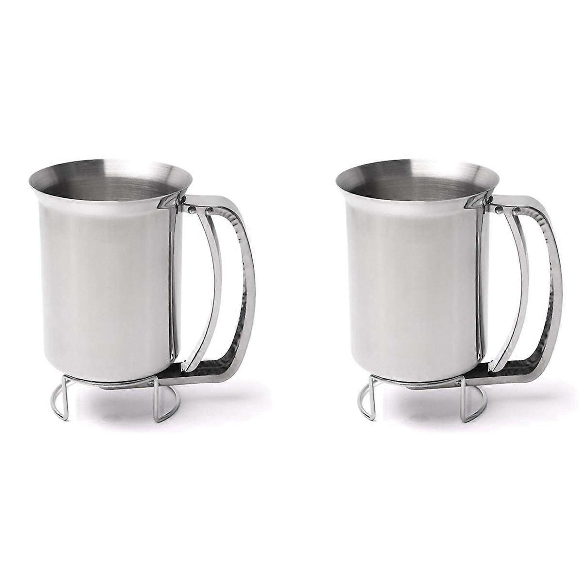 Flour Dispenser,Flour Batter Dispenser Stainless Steel Baking Tool