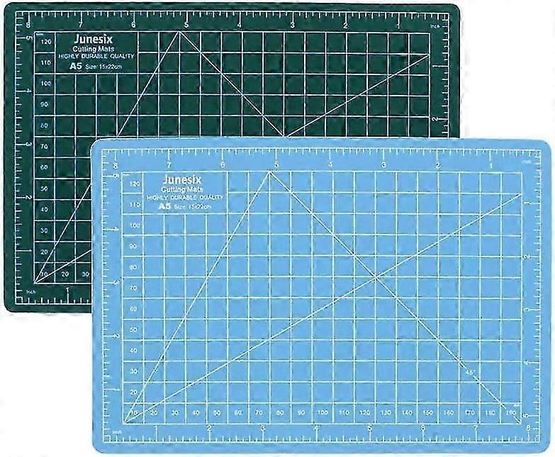 2-Pack Reversible A5 Cutting Mat - Self-Healing Rotating Cutting Board for Crafts