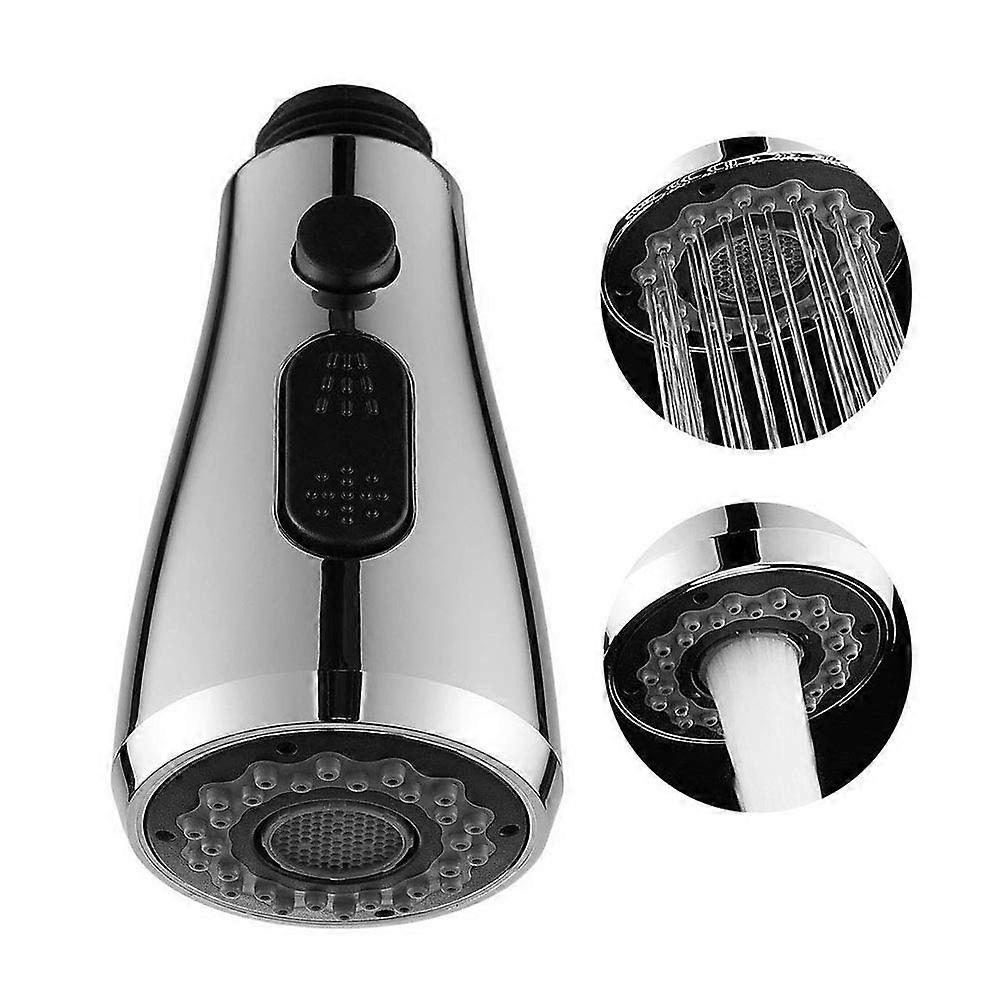 Replacement Shower Head for Kitchen Sink Tap, 2 Jet Types, Chrome Finish, Handheld Dish Rinser, Compatible with Standard Faucets