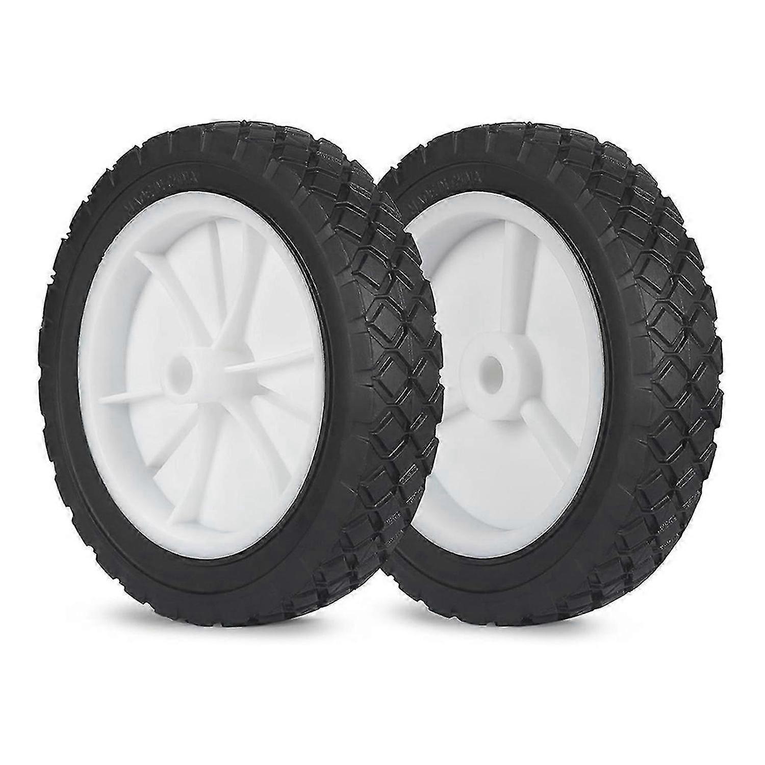 2er Pack 7 Zoll Räder Sackkarren Räder, Ersatzräder passend für Rasenmäher Wagen Utility Cart