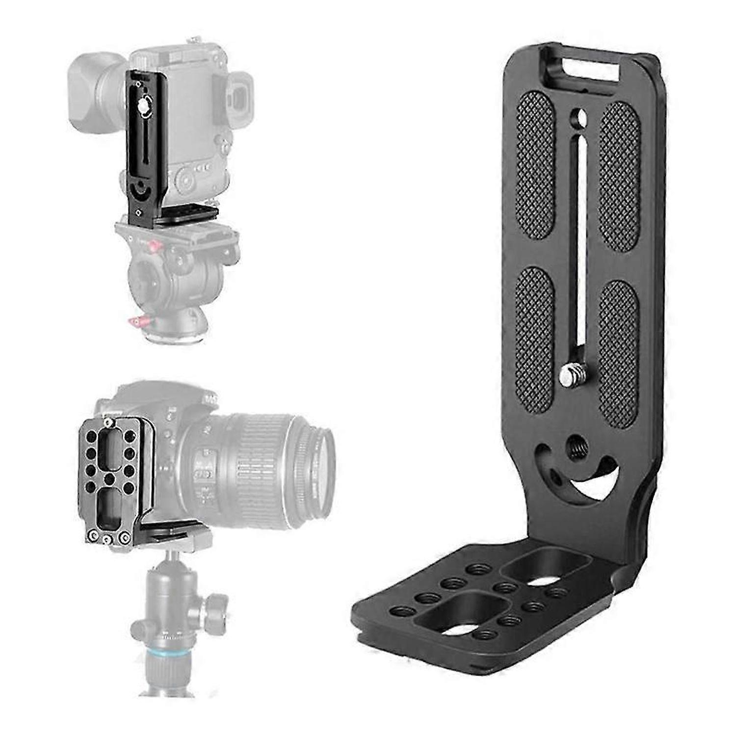 DSLR Camera L Bracket Vertical Horizontal Switching Tripod Quick Release Plate for Canon Nikon Stabi