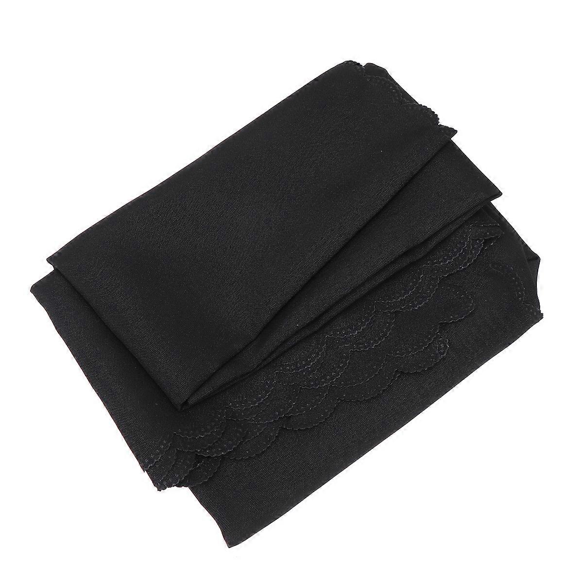 Dining Table Cloth Polyester Tablecloth Square Home Kitchen Item 140x140cm Black Practical Design for Home Decor 1Set