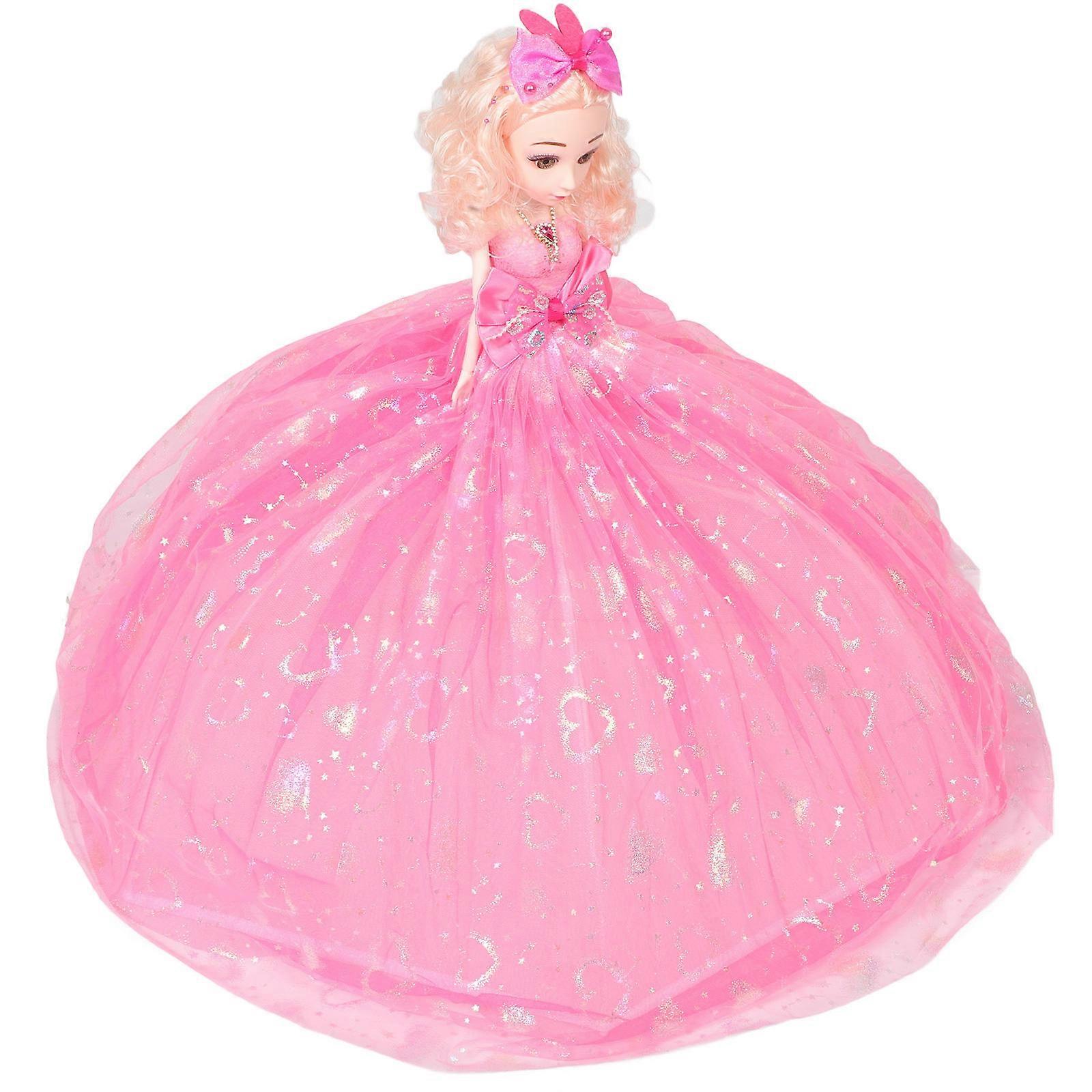 Food Tent Cover Doll Shaped Collapsible Mesh Food Cover Picnics Pink 60.00X52.00X52.00CM Preservation of Leftovers 1Set