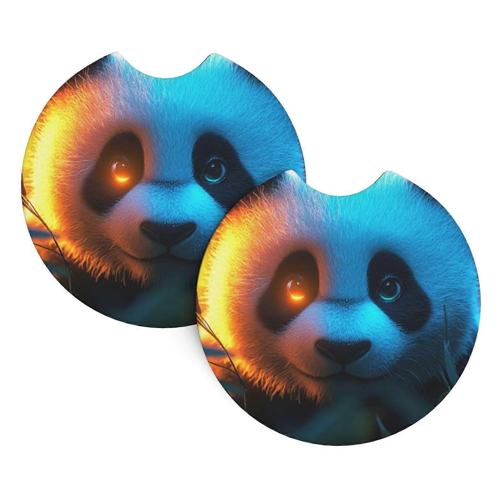 Fingertip Grip Car Cup Holder 2-Pack - Red and Blue Cup Holder Inserts