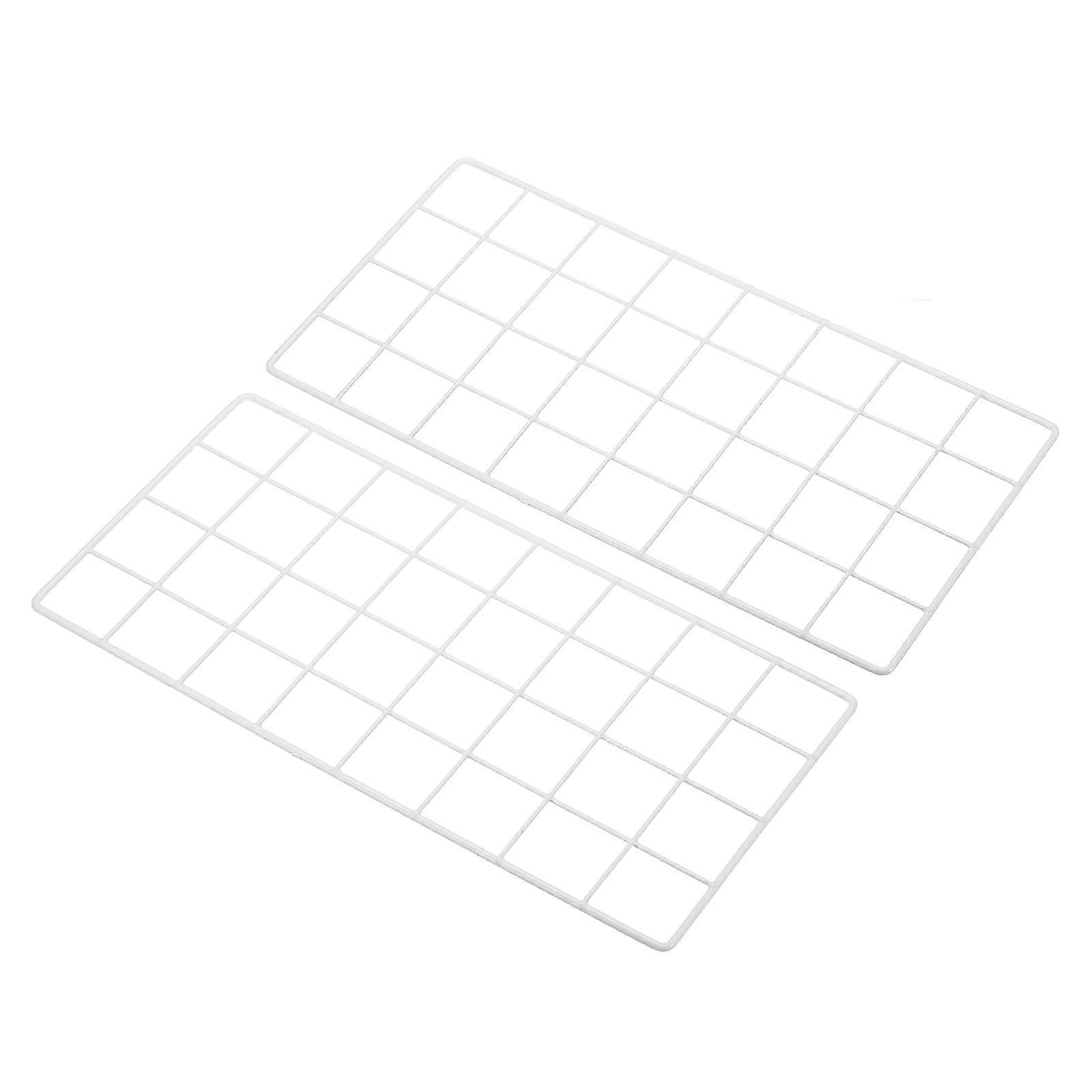 Wire mesh panel, 40.6x20.3cm, 2 pieces, board, grid, hanging, organizer, white