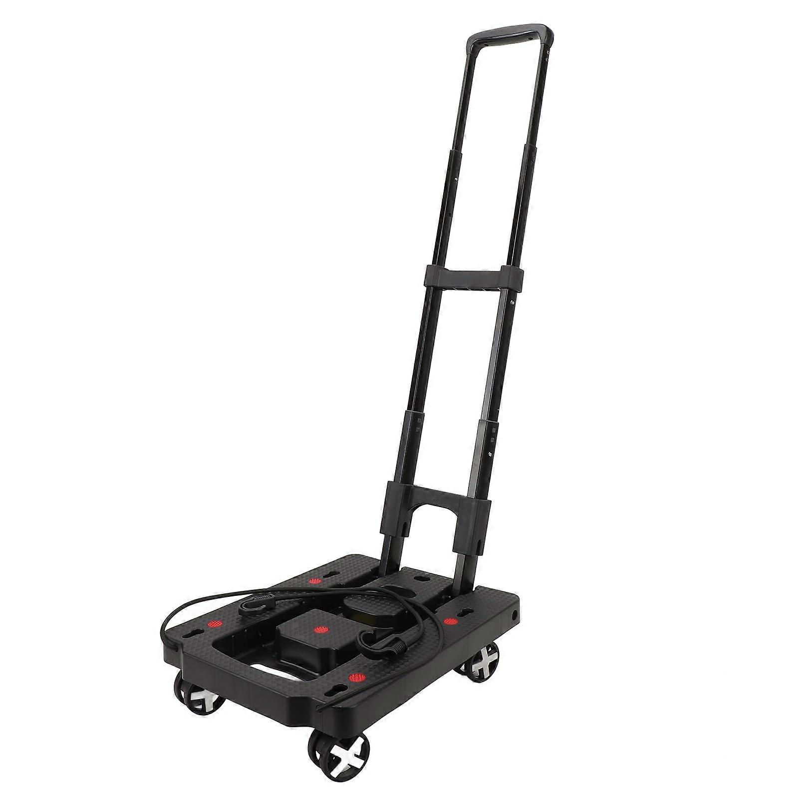 Folding Hand Trolley, Portable Folding Shopping Trolley, Lightweight Swivel Wheels, Utility Dolly Platform Cart for Shopping Travel