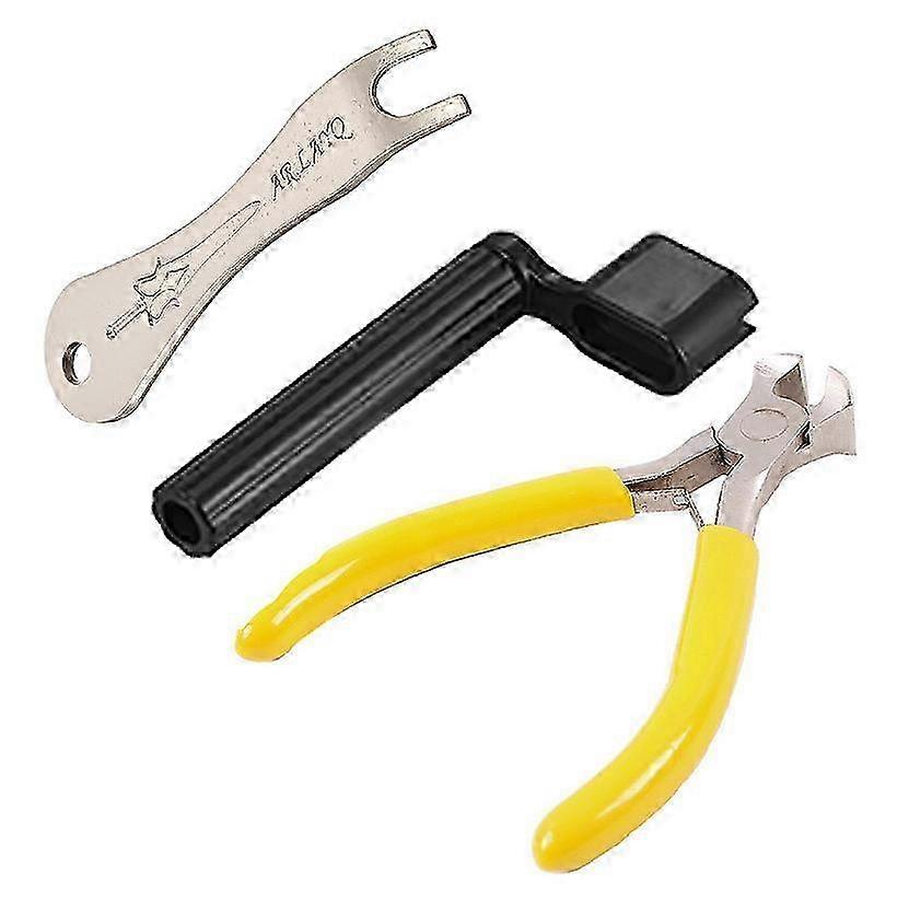 3Pcs Guitar Repair Maintenance Tool String Winder, Bridge Pins Puller Peg Remover