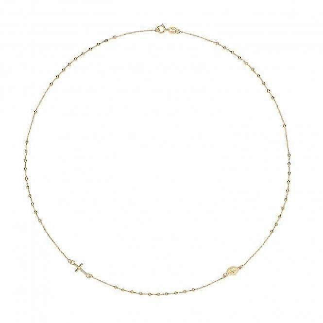 9ct Yellow Gold Ladies Rosary Necklet NK406