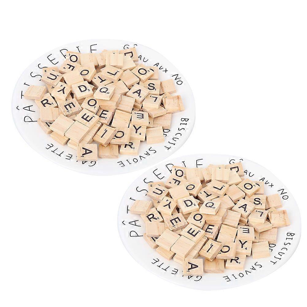 2025 Latest Model  2 Set Wood Tiles Puzzle Blocks Crafts Educational Tools