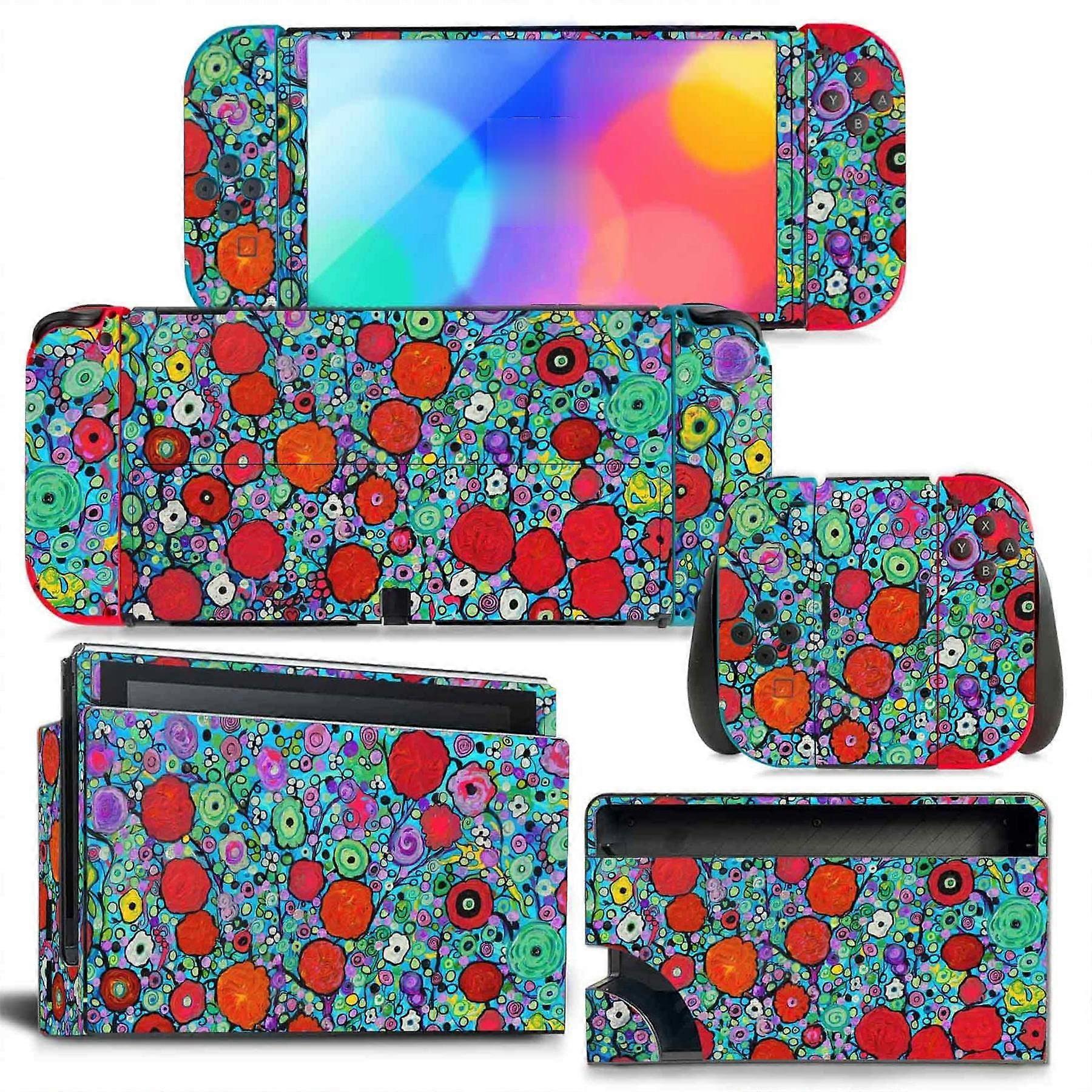 Switch OLED Skin Vinyl Full-Wrap For Nintendo Switch OLED Console Dock And Joy-Con Cover Decal