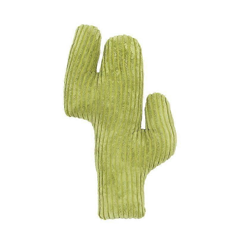 Cactus Catnip Toy Plush Chew Toy, SelfEntertaining and Teeth Cleaning, Interactive Game for Cats (Avocado Green, Large (26 x 46 cm))
