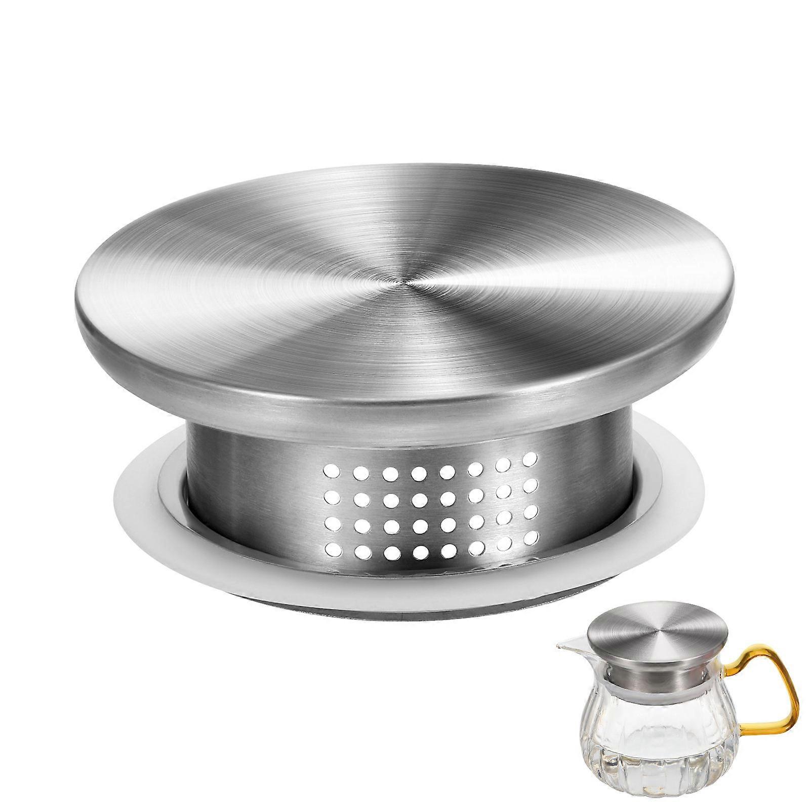Convenient Jug Cover For Tea Drinking Stainless Steel 304 Filtering Function 1Pcs