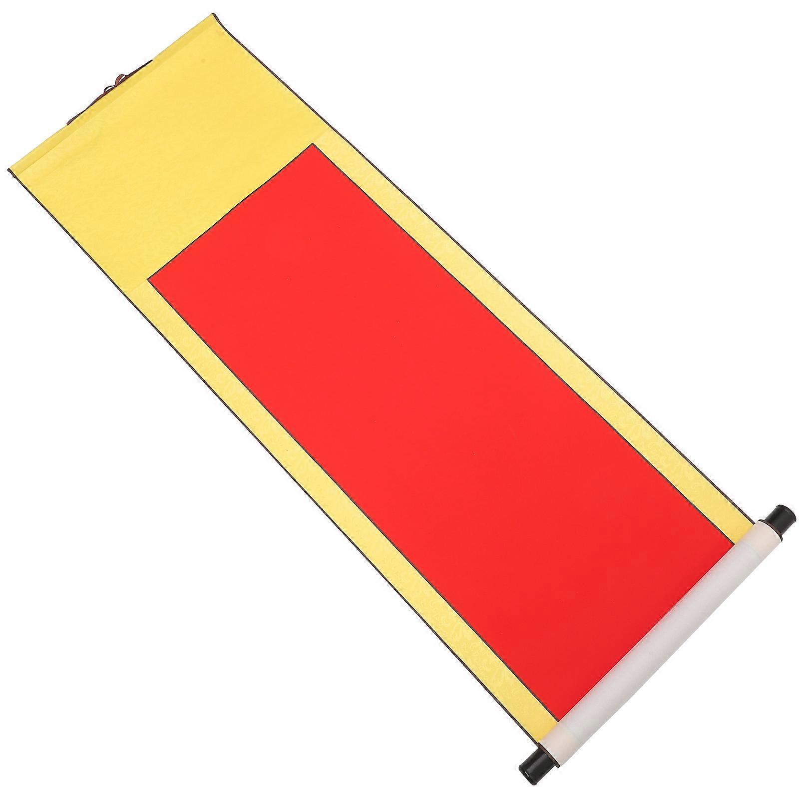 Scroll Paper For Writing Calligraphy Scroll Paper Red 3X47.4X183CM Ink Inhibition Kids Calligraphy Display 1Set