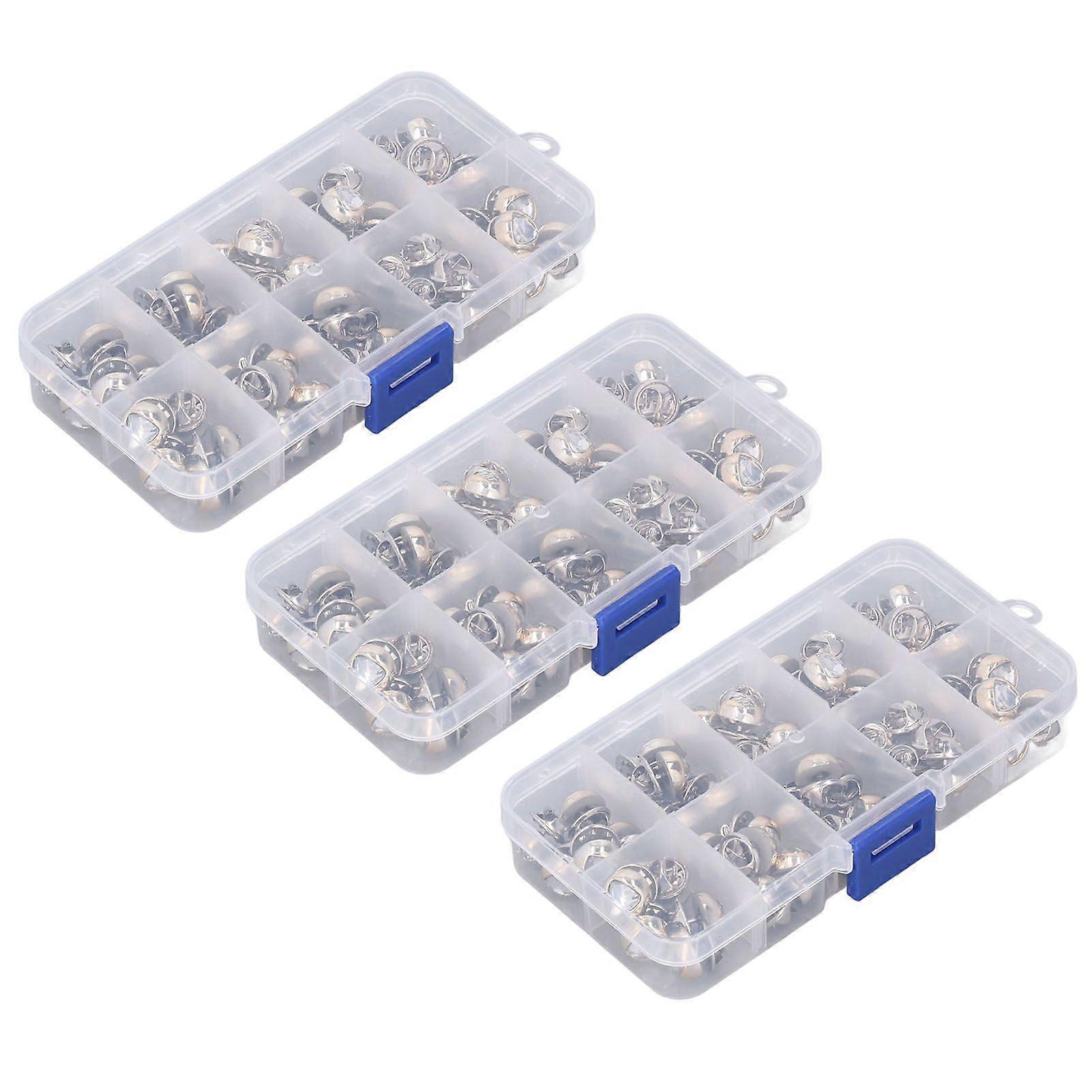 2025 Latest Model  3 Box 150pcs Brooch Buttons Rhinestone Triangle Shape