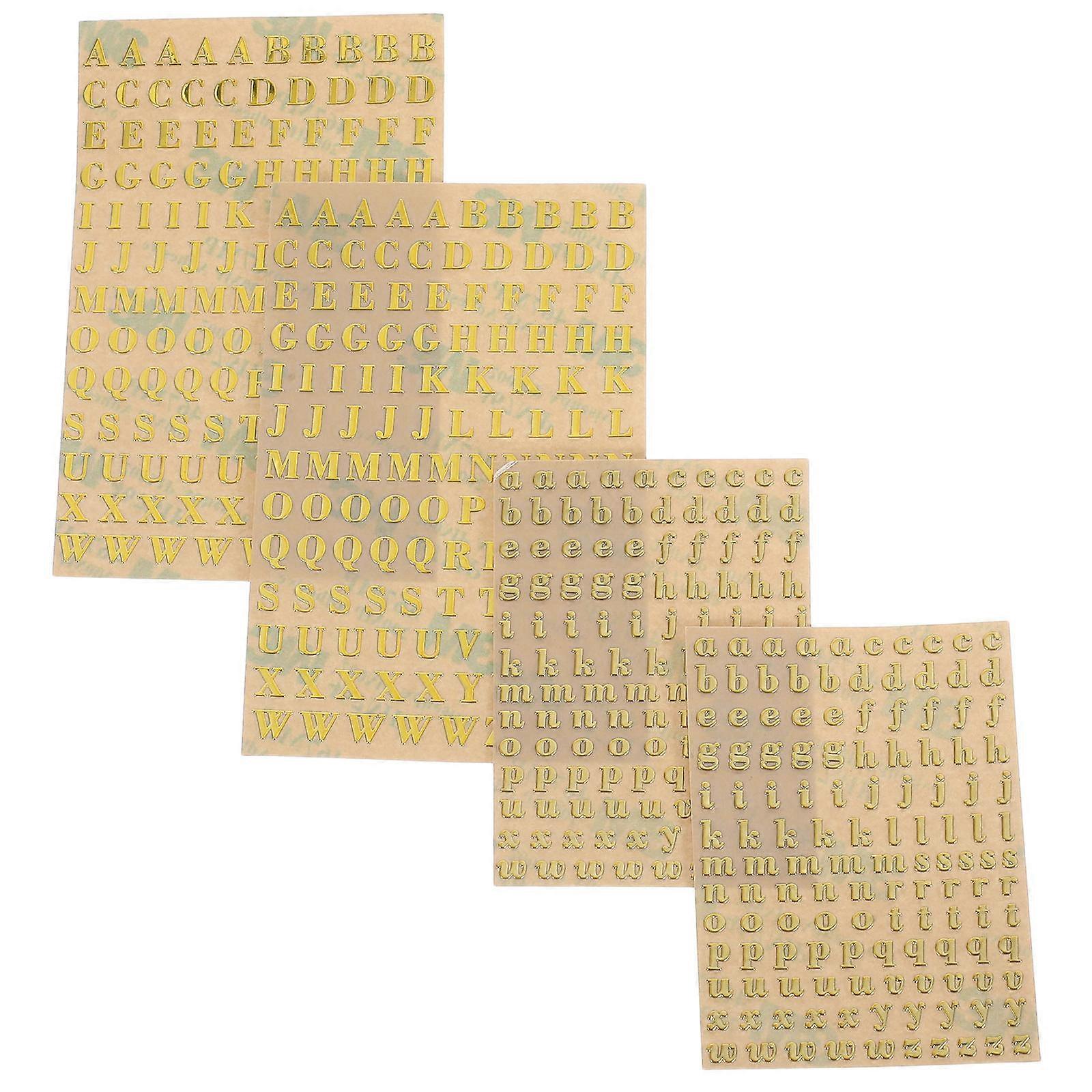 Scrapbook Stickers Glitter Mini Letters Stickers Personalization For Scrapbook Diy Projects Lowercase Letter Metal 4 Sheets