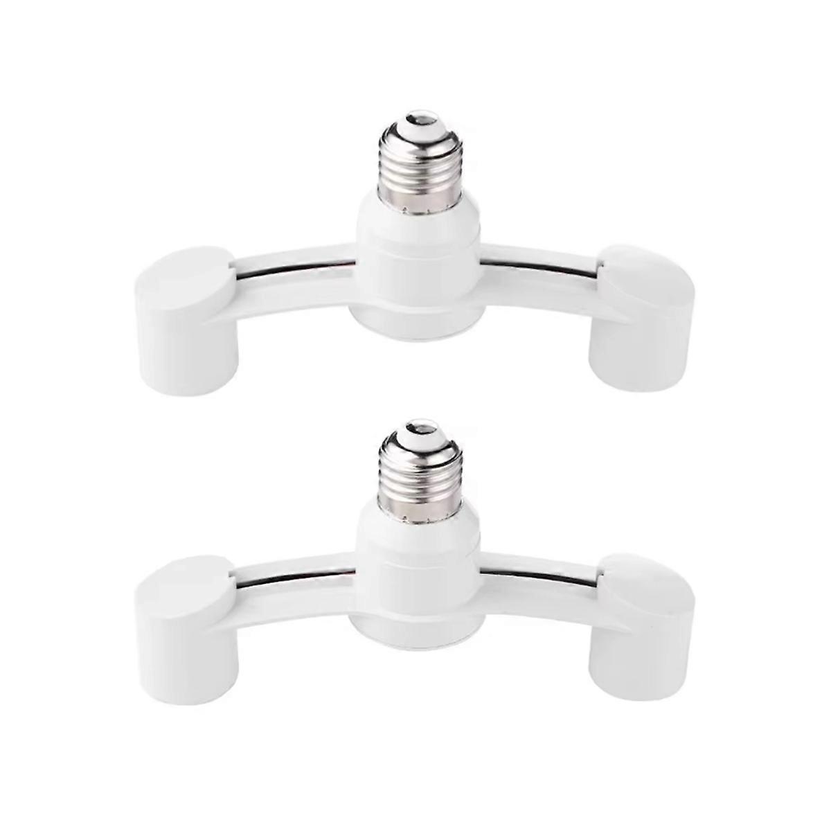 Light Socket Splitter,2 in 1 Bulbs Socket Splitter E27 Dual Heads Lamp Holder,for Home Garage Wareho