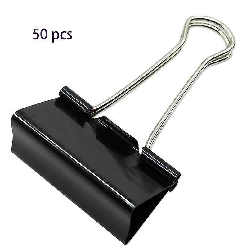 80 Pieces Double Clip Clips 15 mm Black Document Clips