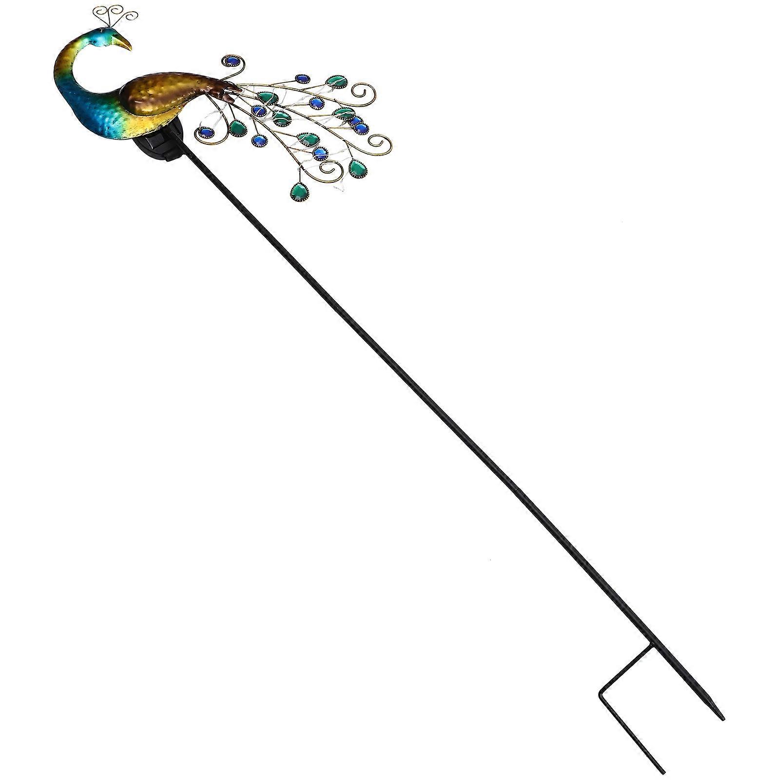 Solar Powered Lawn Light with Peacock Design – Outdoor Ground Lamp for Garden & Patio Decoration – Energy Efficient Lighting