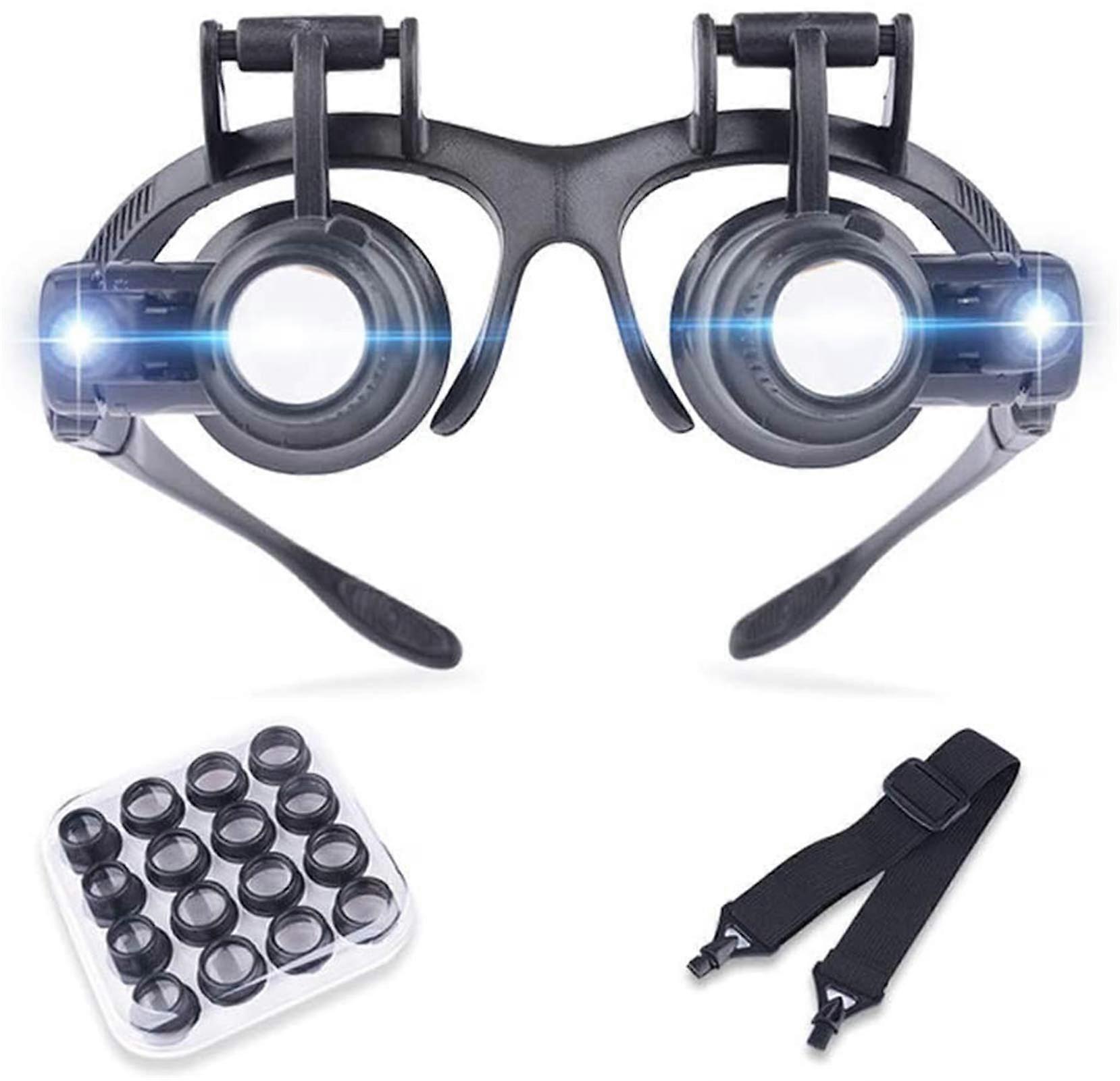 Headband Magnifier, Digital Handheld Magnifier, 2.5x, 4x, 6x, 8x, 10x, 15x, 20x, 25x