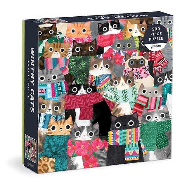 Wintry Cats 500 Piece Puzzle by Galison Jigsaw Book
