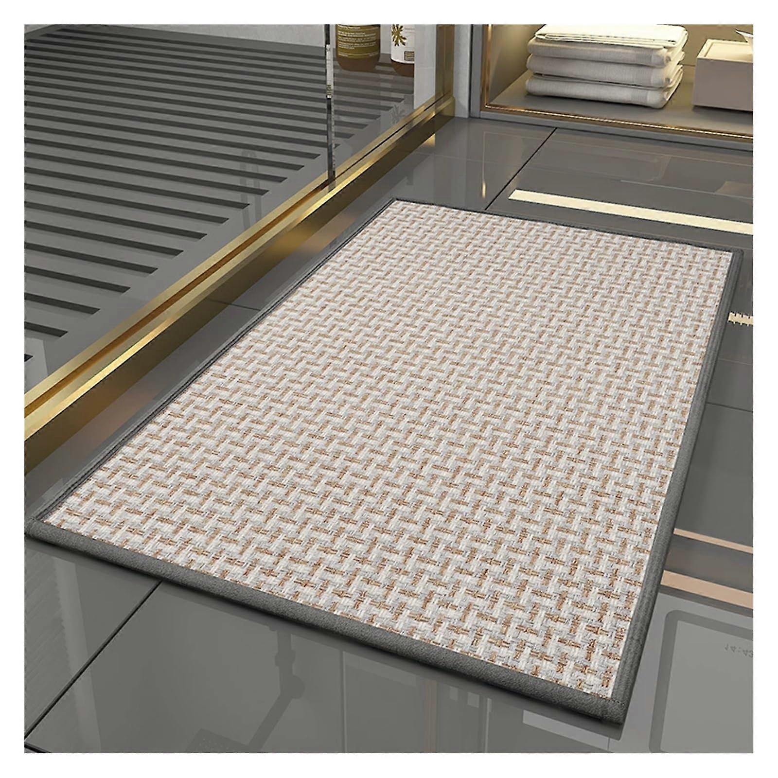 Nonslip Bathroom Toilet Rug (White, 50 * 80cm)