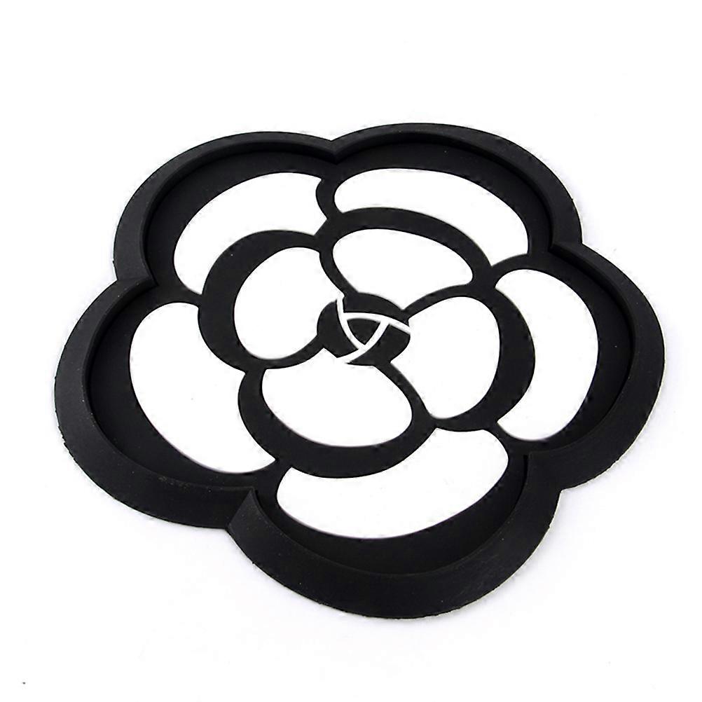 Phone Suction Pad Non Toxic Camellia Shape for Driving 6.7x6.7x0.2in Reusable Mat 1Set
