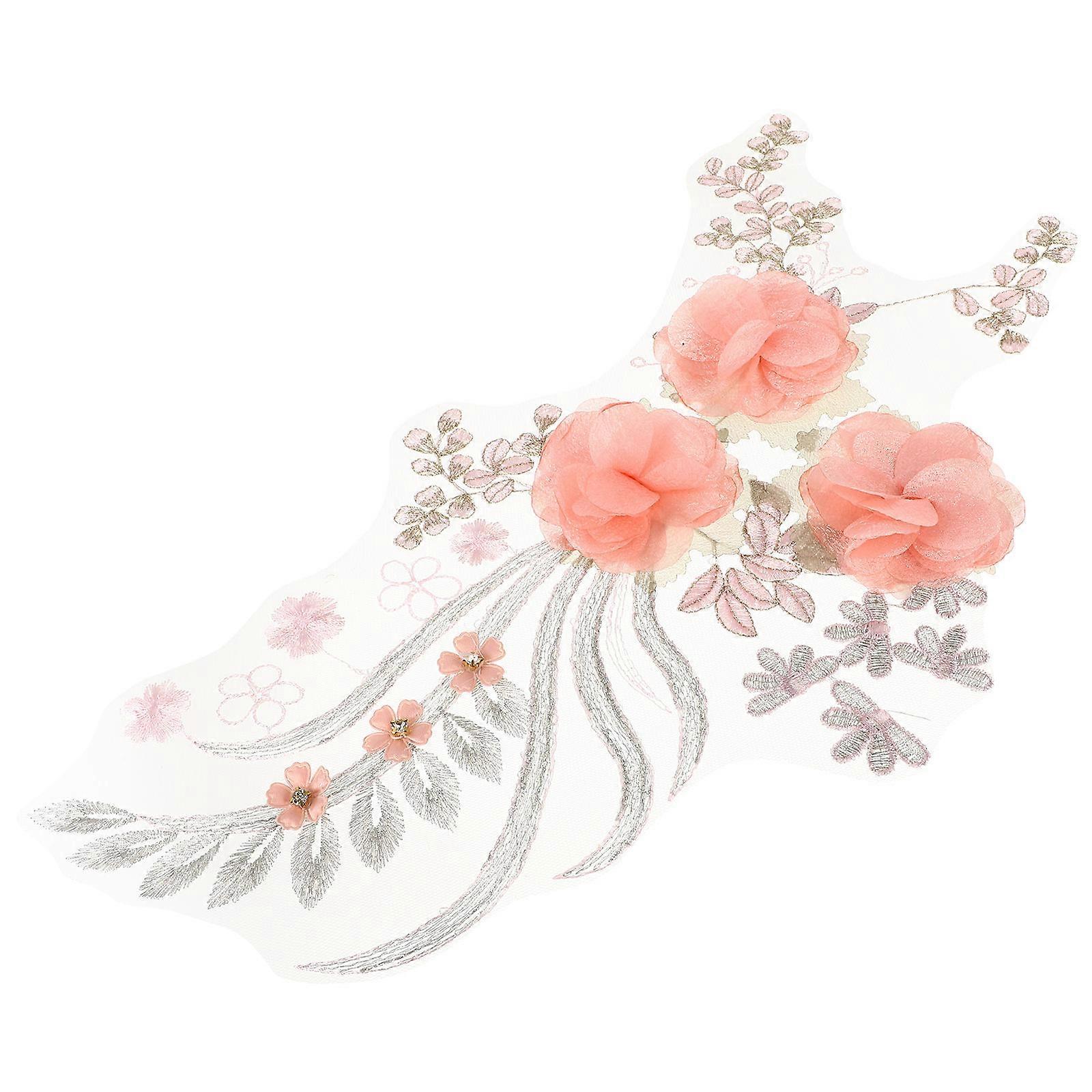 Jeans brodé Applique Broderie colorée Dentelle Appliques 41x23 cm Enfants Décoratif 1Pcs