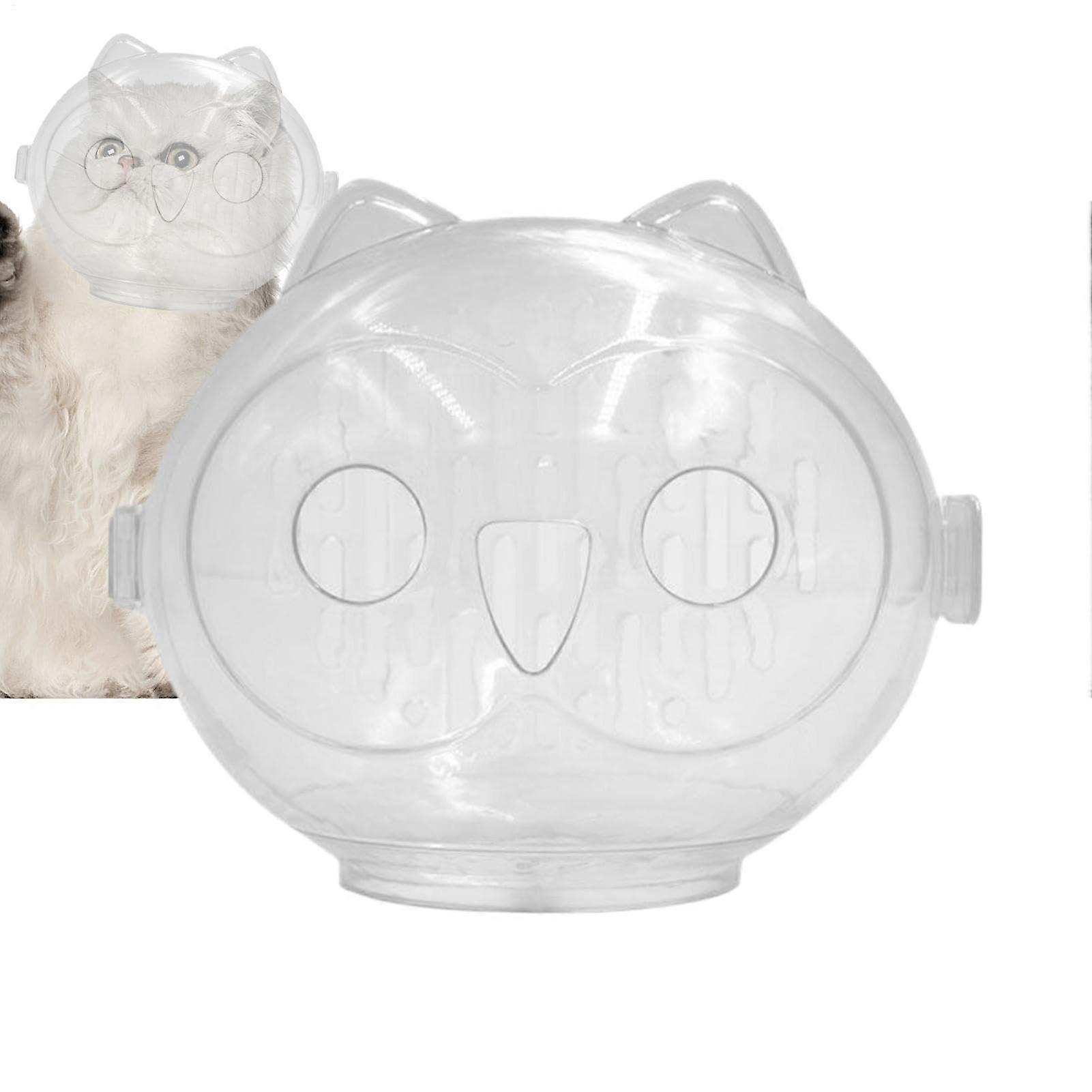 Cat Head Cover, Cat Muzzle for Grooming  Breathable Transparent Cat Astronaut Muzzle