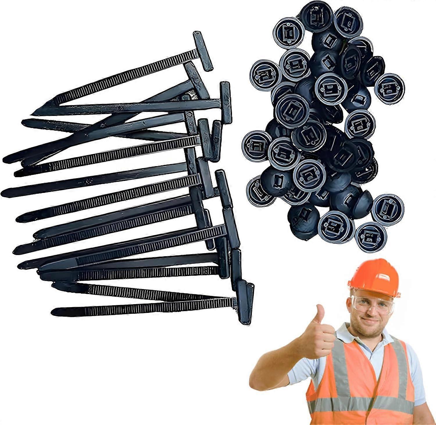 Universal Cable Tie Buckle, Durable Nylon Self-Locking, Multi-Purpose Tie Holder for Auto and Daily Repairs