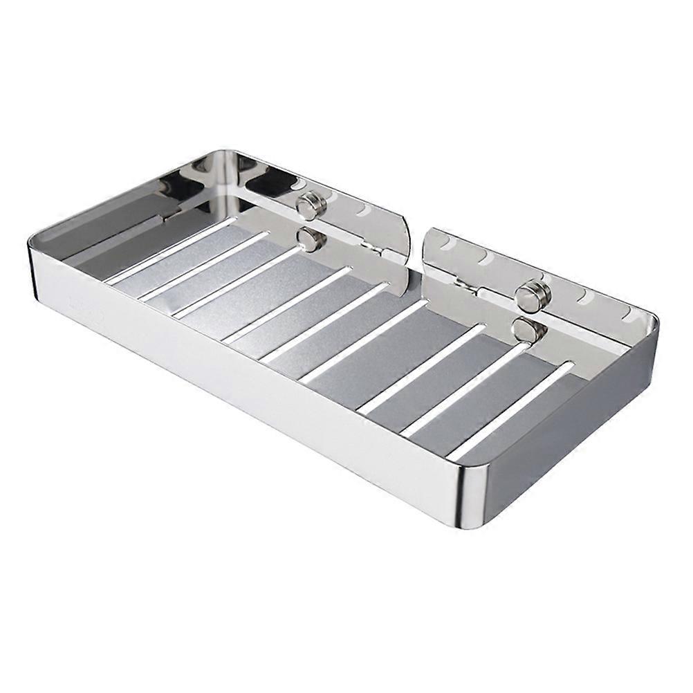 Wall Soap Holder Elegant and Simple Home Use Rectangular Shape Soap Storage 23X12X2.6CM Stainless Steel 1Pack