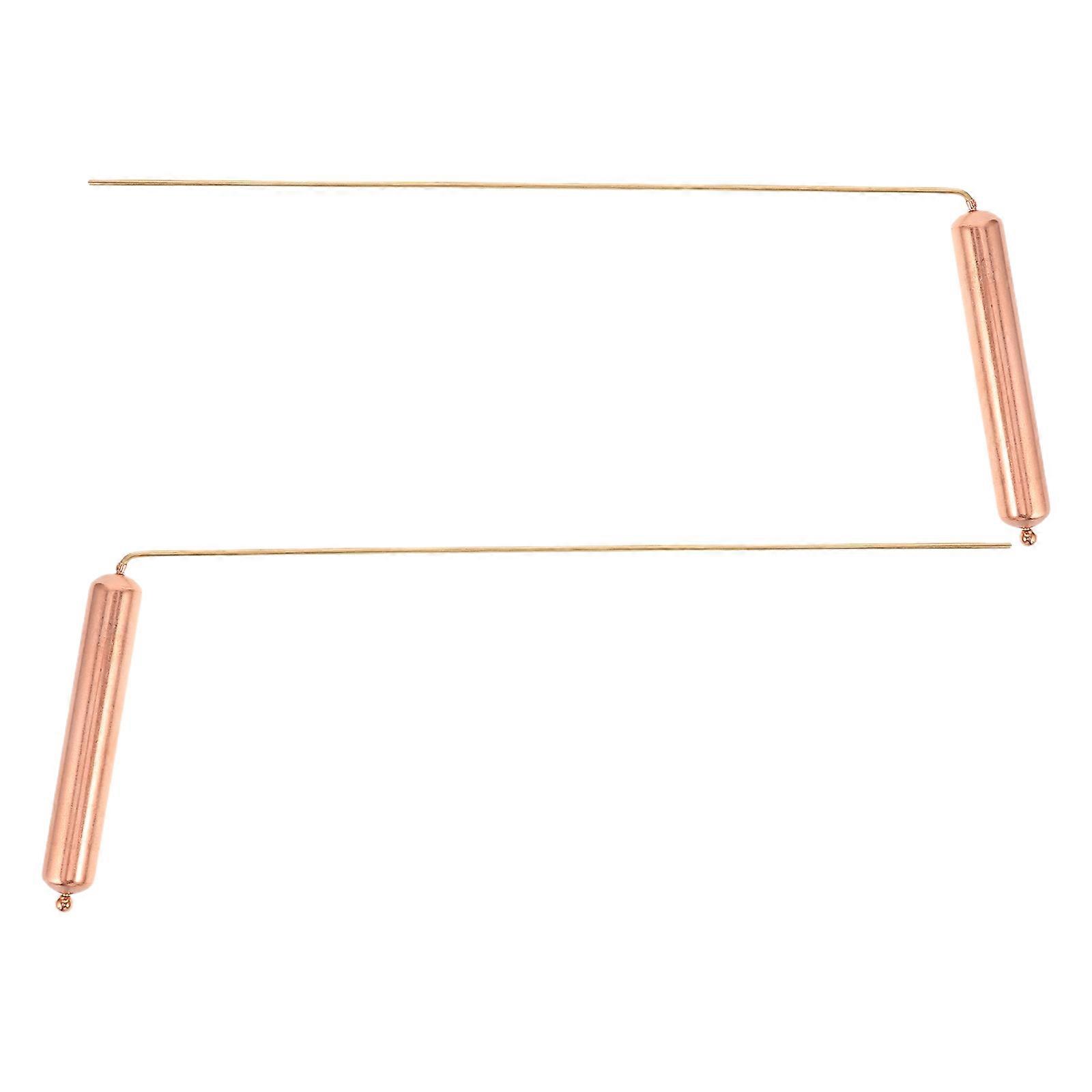 2Pcs Copper Dowsing Rods for Gold Positioning and Use