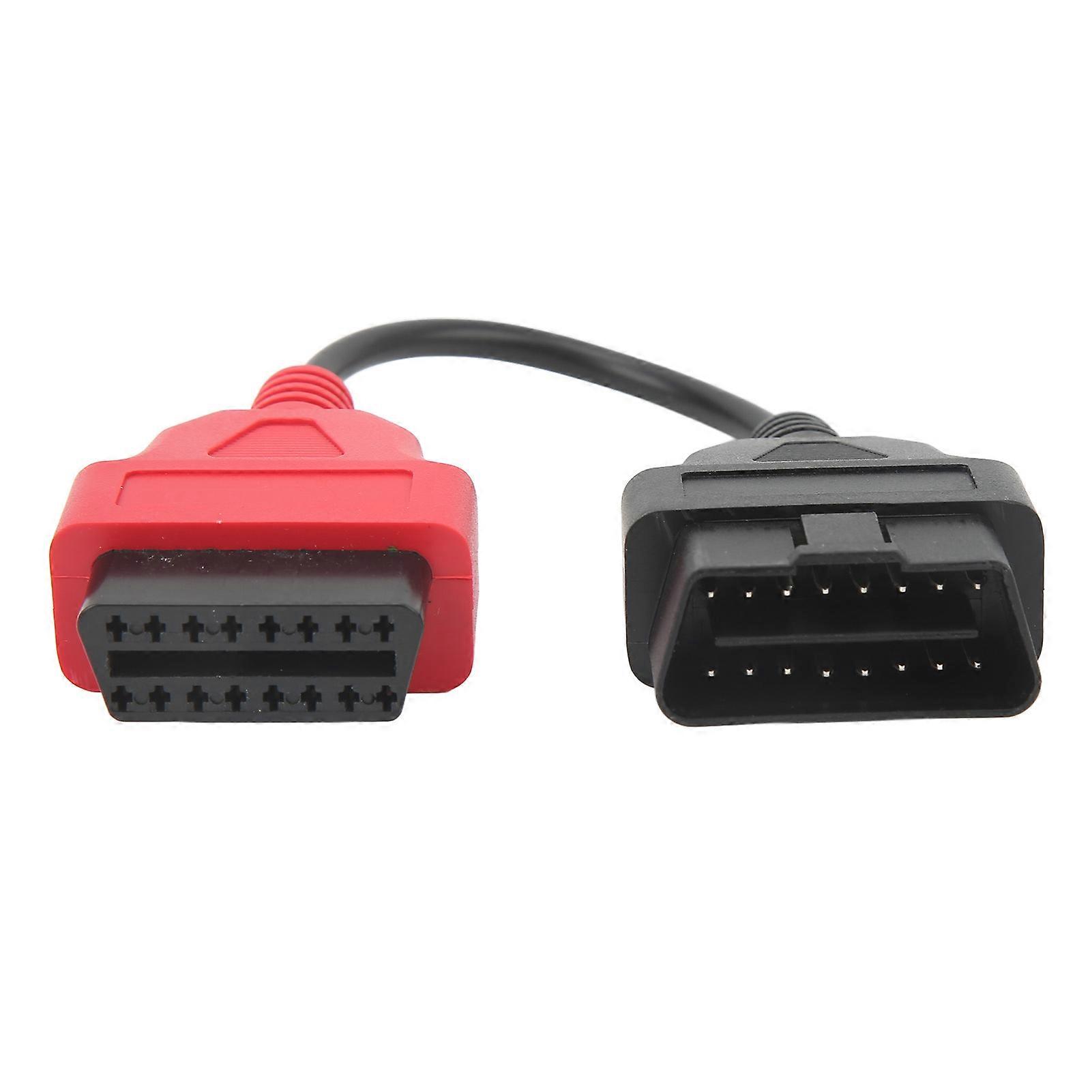 OBD2 Scanner Adaptor Cable Red SRS Diagnostic Cable Replacement for Fiat EcuScan 
