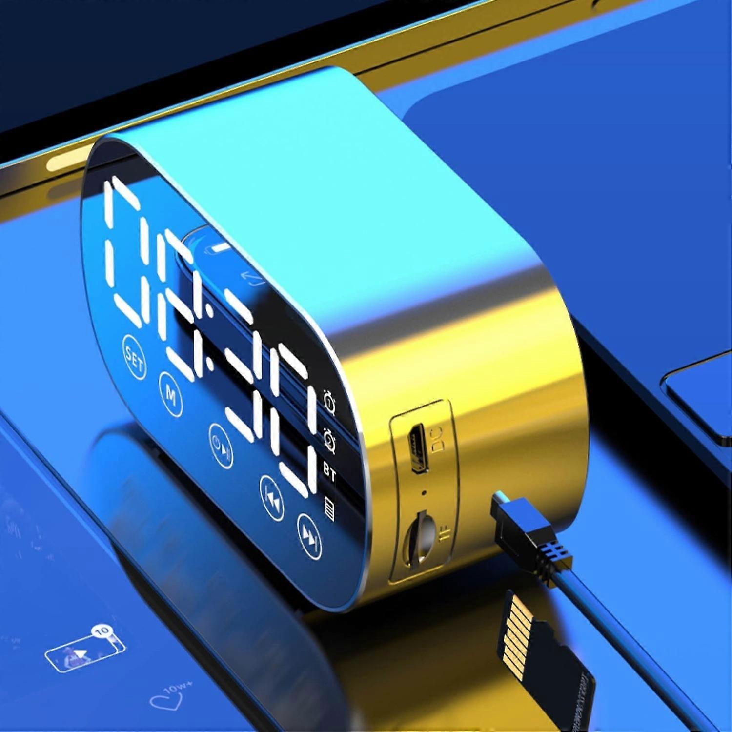 Alarm Clocks With Large Numbers,Alarm Clocks With Battery Backup,Wireless Bluetooth Speaker Radio Al