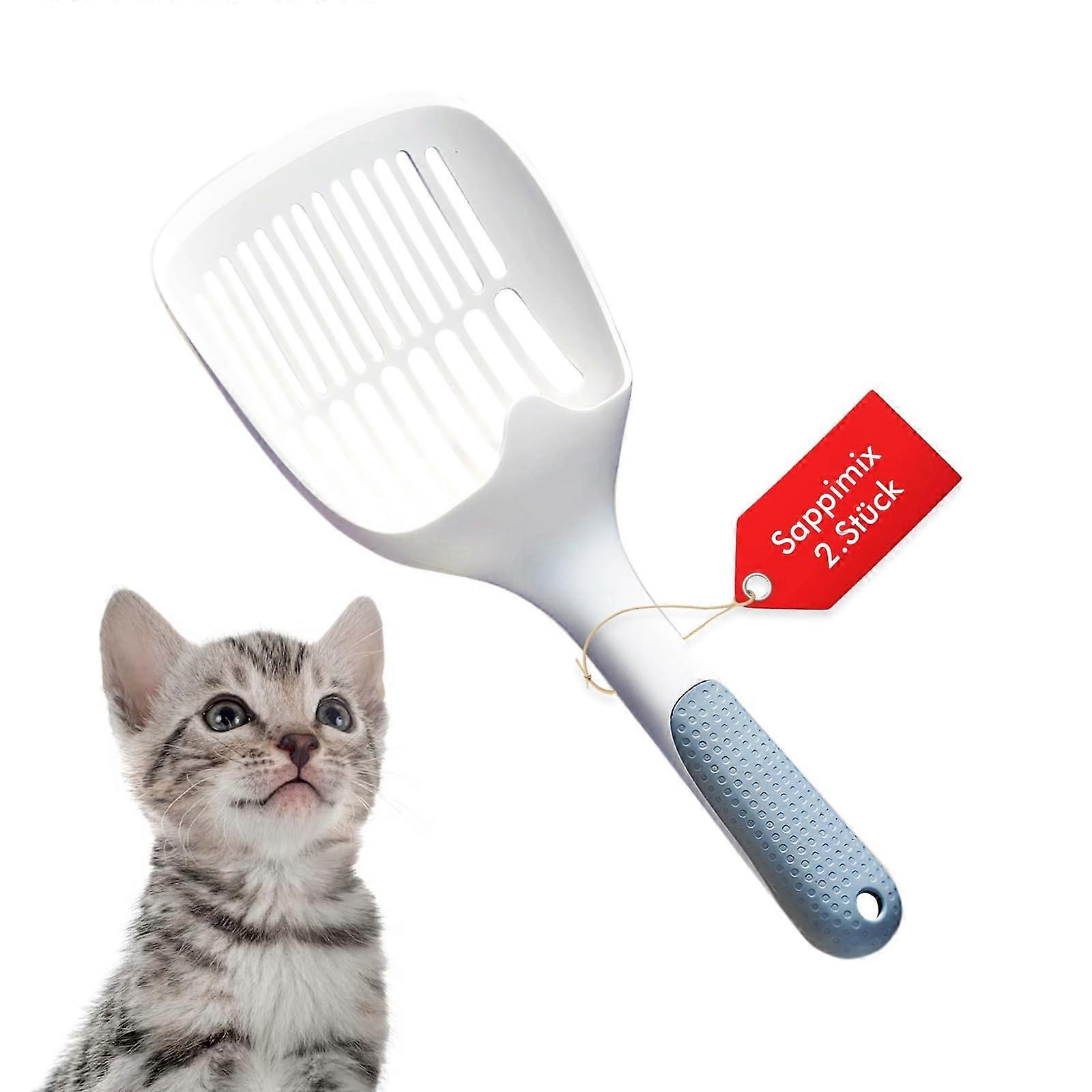 Premium Cat Litter Scoop Set of 2, Ergonomic Durable Plastic for Efficient Cat Litter Cleaning, Ideal for All Litter Trays