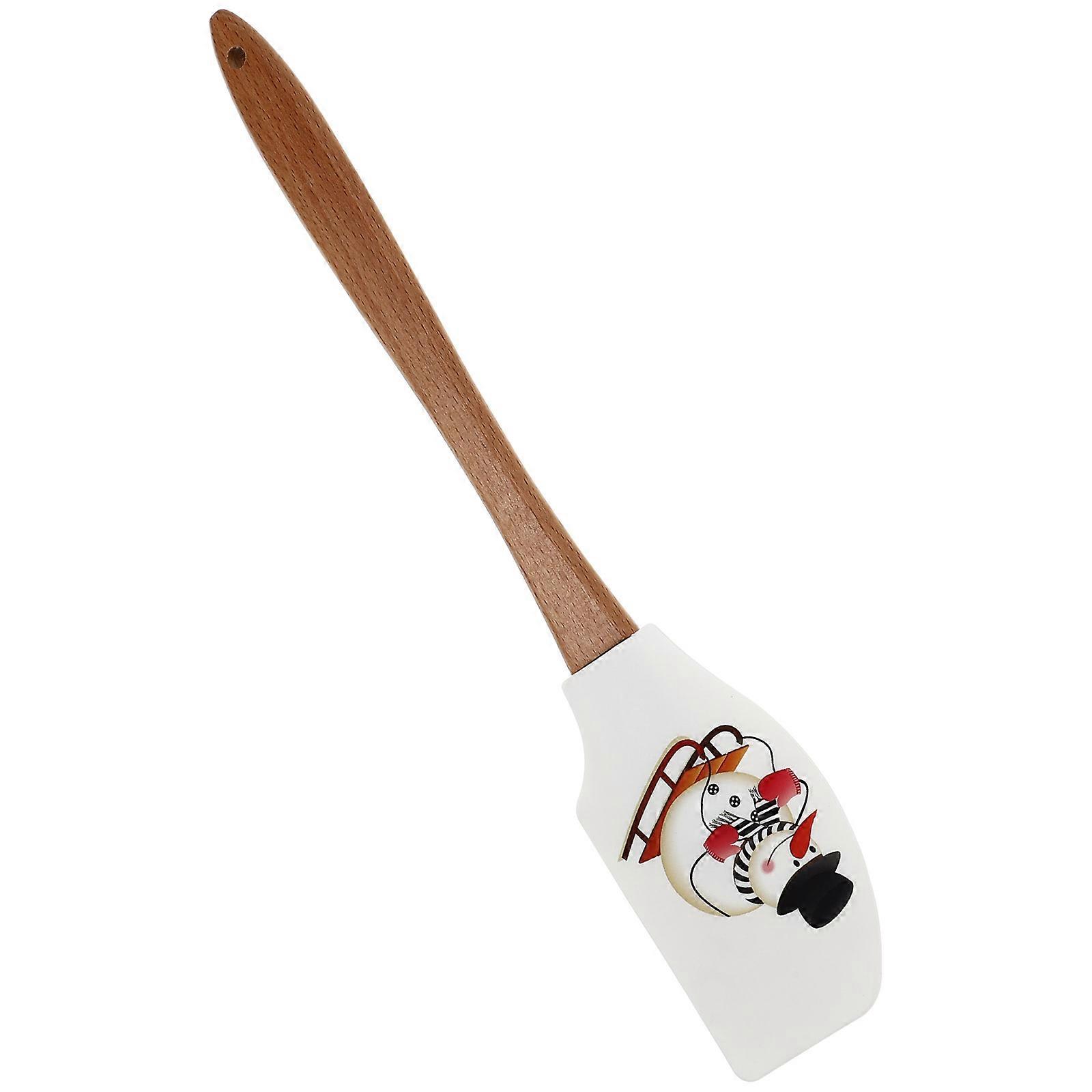 Creative Christmas Silicone Cream Spreader with Handle – Flexible Butter Tool for Cake Frosting, Baking & Holiday Desserts – Lightweight Adorable