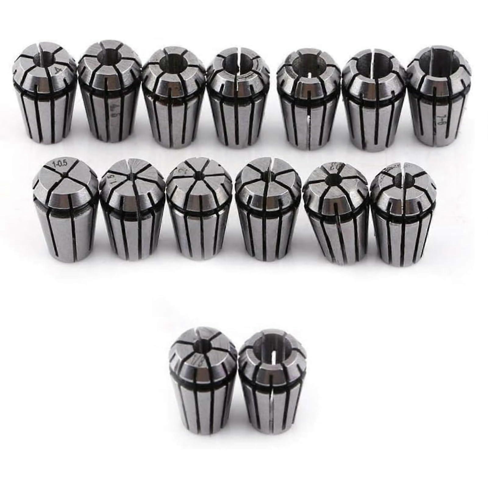 Collet ER11, CNC Router Collet 15 Pieces Spring Collet Collet Set 17mm for CNC Engraving Machine and Milling Turning Tools