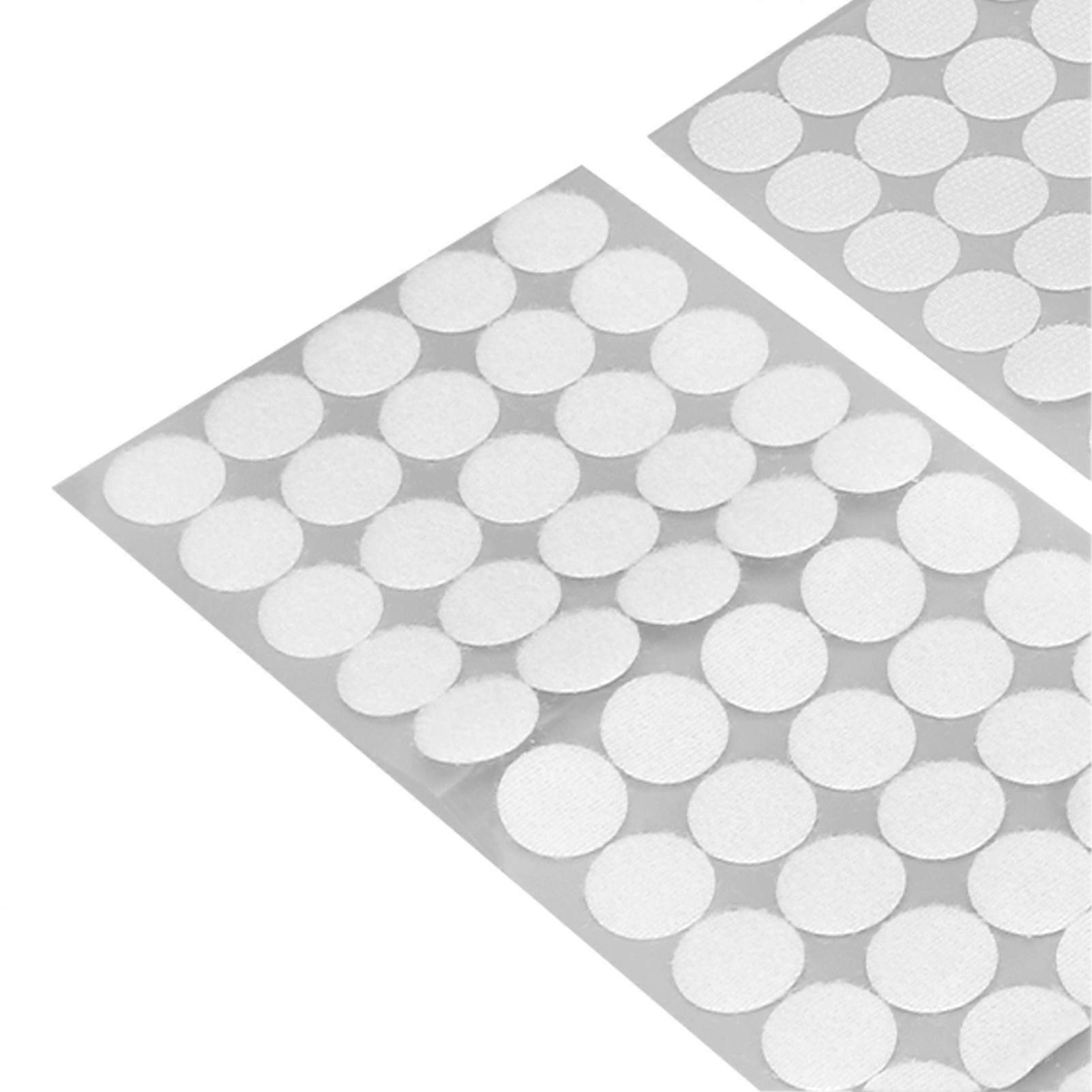 500 Pairs Hook and Loop Dots White 2cm Round Reusable Self Adhesive Dots Tapes for DIY Craft Sewing