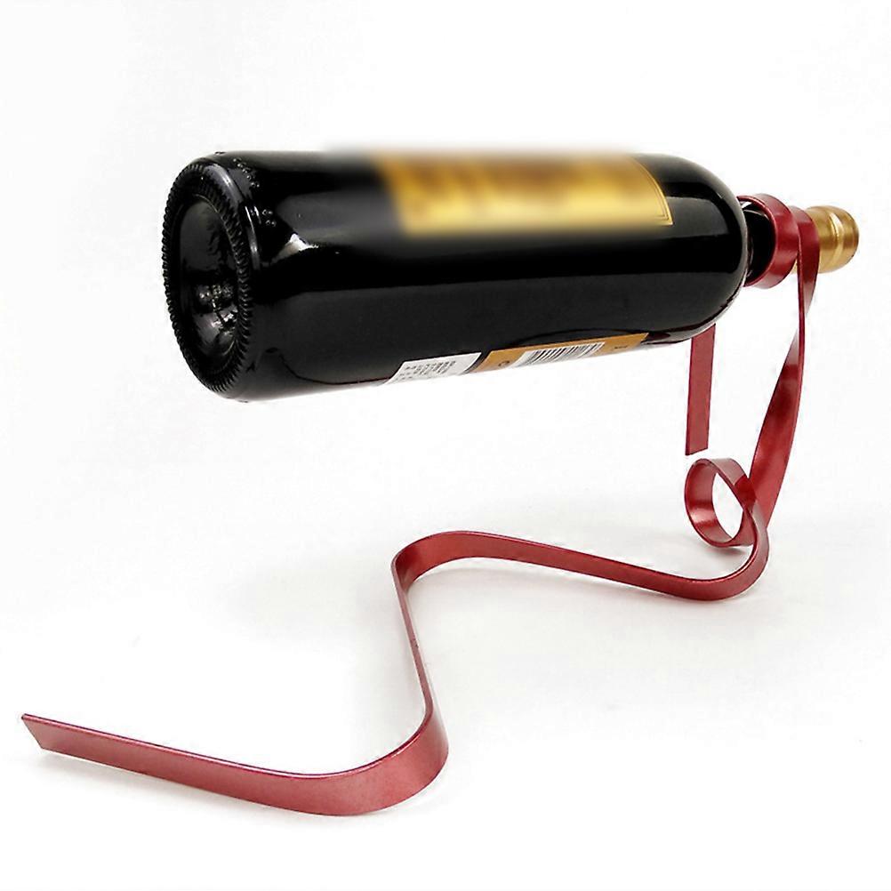 Red Metal Wine Rack for Storage Use Glossy Delicate Decorative Practical Beautiful 7 Inch