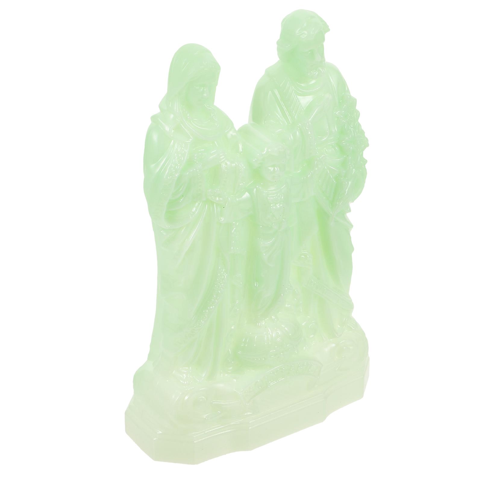 The **"Statue Glow Dark Jesus Figurine"** is a unique and meaningful decorative piece that blends **retro religious aesthetics** with a modern,