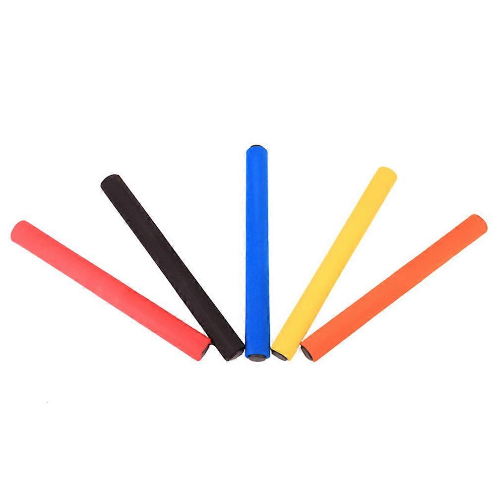 Field Running Stick Anti-Slip Relay Racing Competition Sport Equipment Blue Color Stainless Steel Material 6Pcs