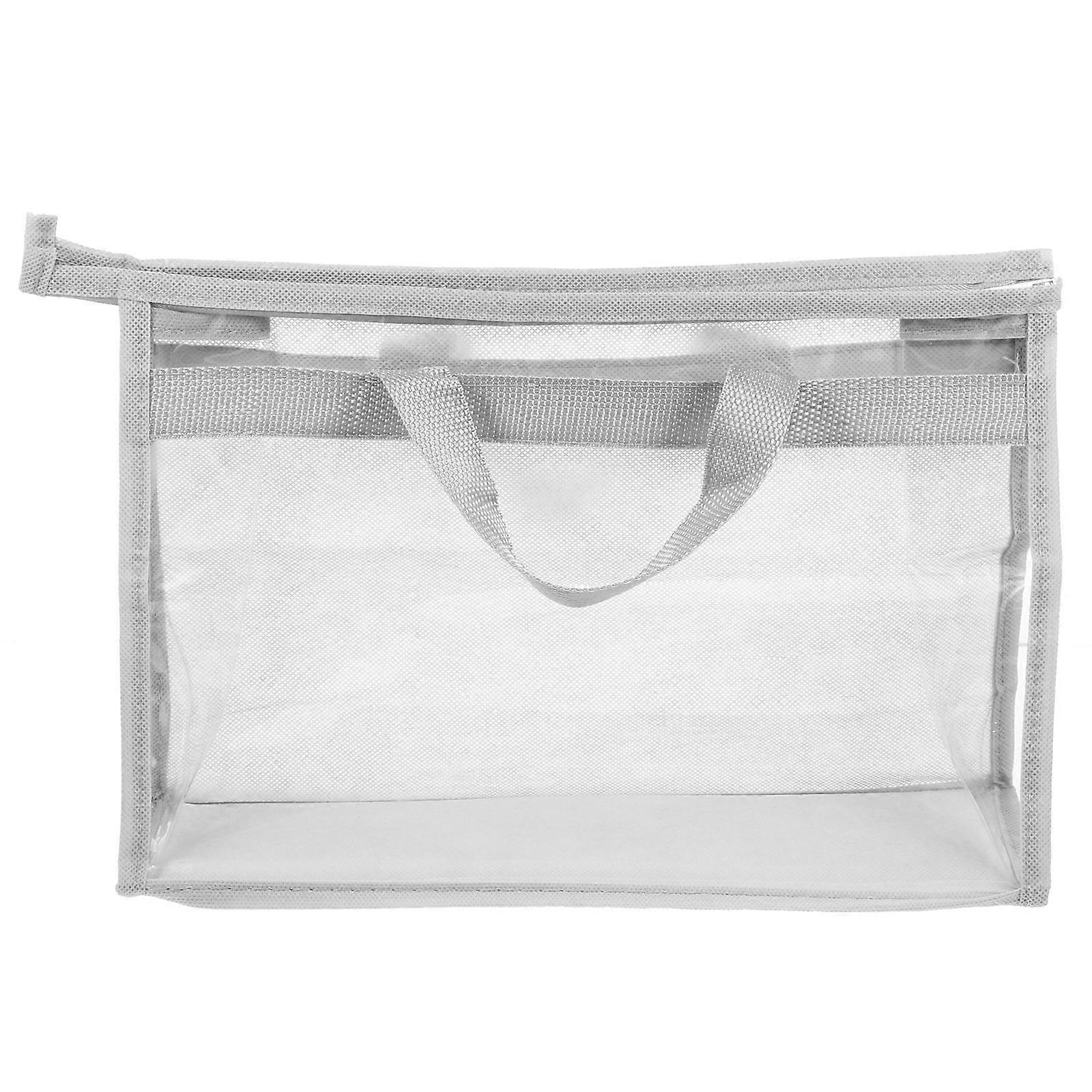 Transparent Handbag Dust Cover Storage Organizer Pouch for Travel and Daily Use, Durable and Practical for Hanging in Closets – Grey