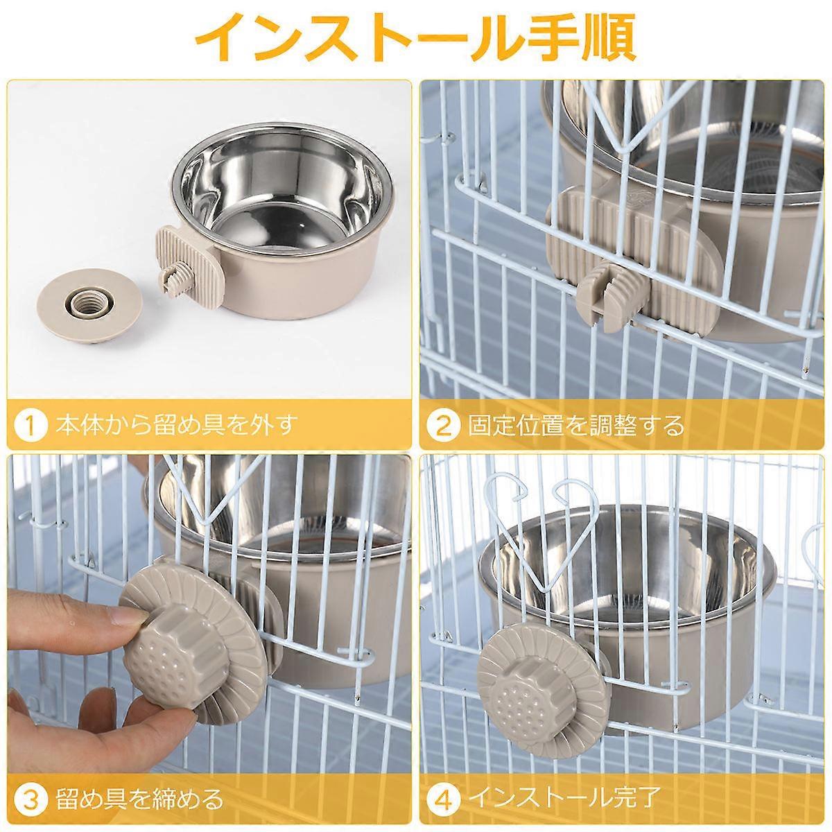 Stainless Steel Pet Feeding Bowl for Dogs Durable and Healthy Grey Middle Size